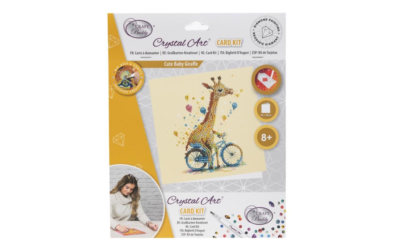 CRAFT Buddy Bastelset Crystal Art Card Giraffe