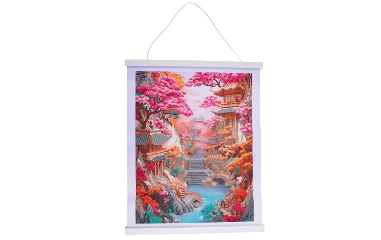 CRAFT Buddy Bastelset Crystal Art Scroll Cherry Blossom Bliss