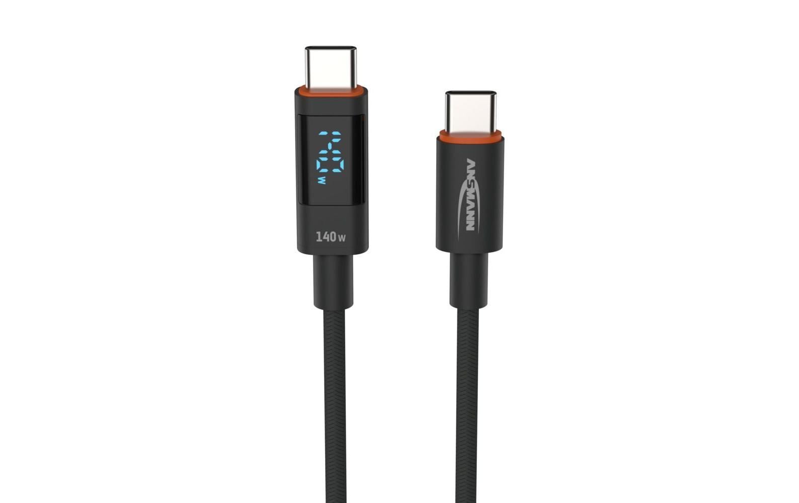 Ansmann USB-Ladekabel Typ-C auf USB Typ-C Kabel, 120 cm