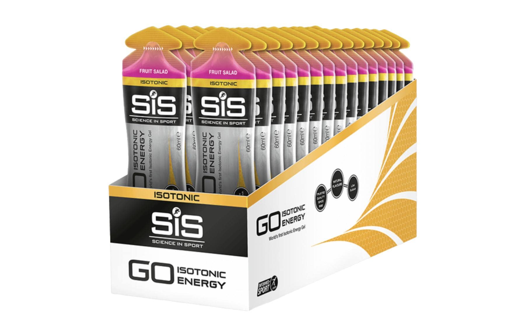 SIS - ScienceinSport Gel Isotonic Energy Fruit Mix 30 Stück x 60 ml