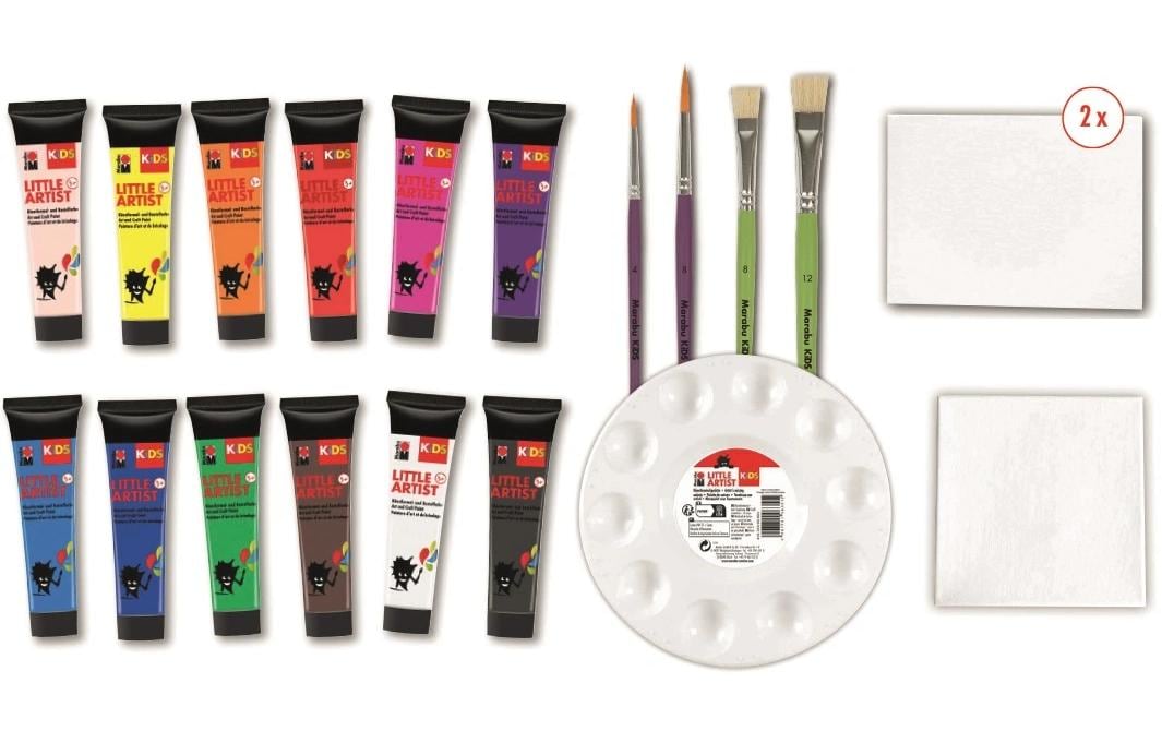 Marabu Bastelfarbe Kids Little Artist Art Box Maxi 20-teilig