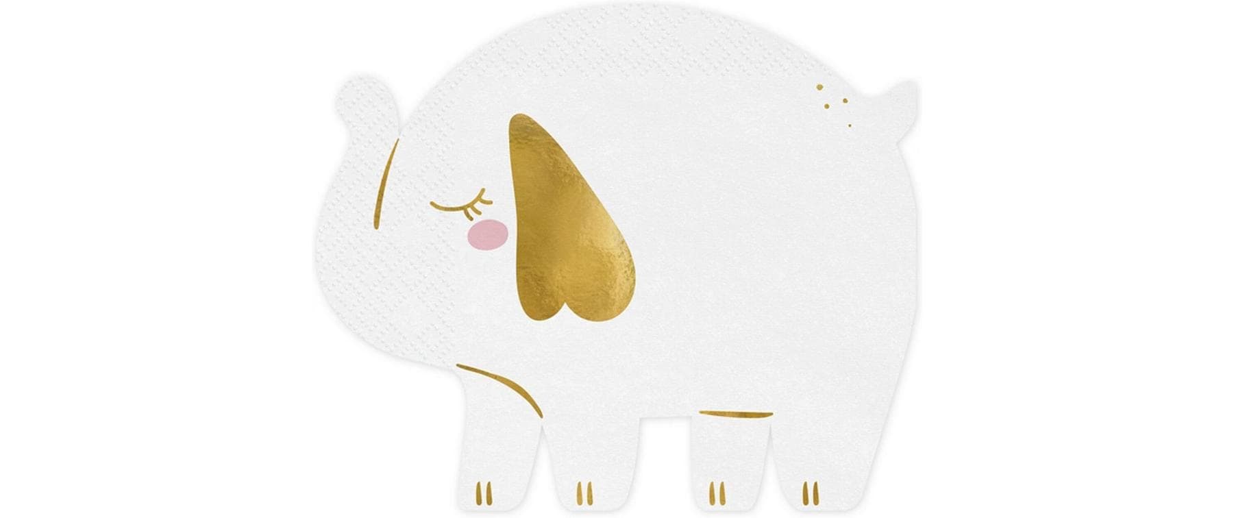 Partydeco Papierservietten Elefant 16 x 13.5 cm, 12 Stück
