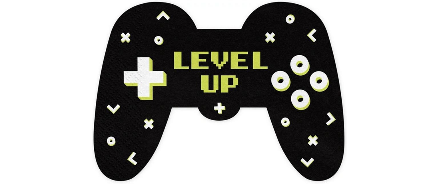 Partydeco Papierservietten Game Controller 11.5 x 16 cm, 12 Stück