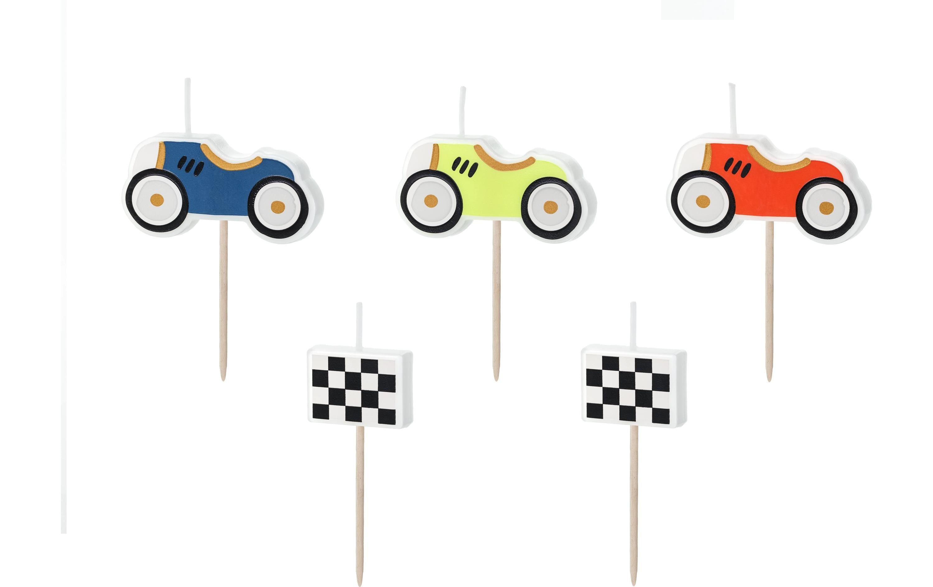 Partydeco Kerze Auto 2-3 cm, Mehrfarbig