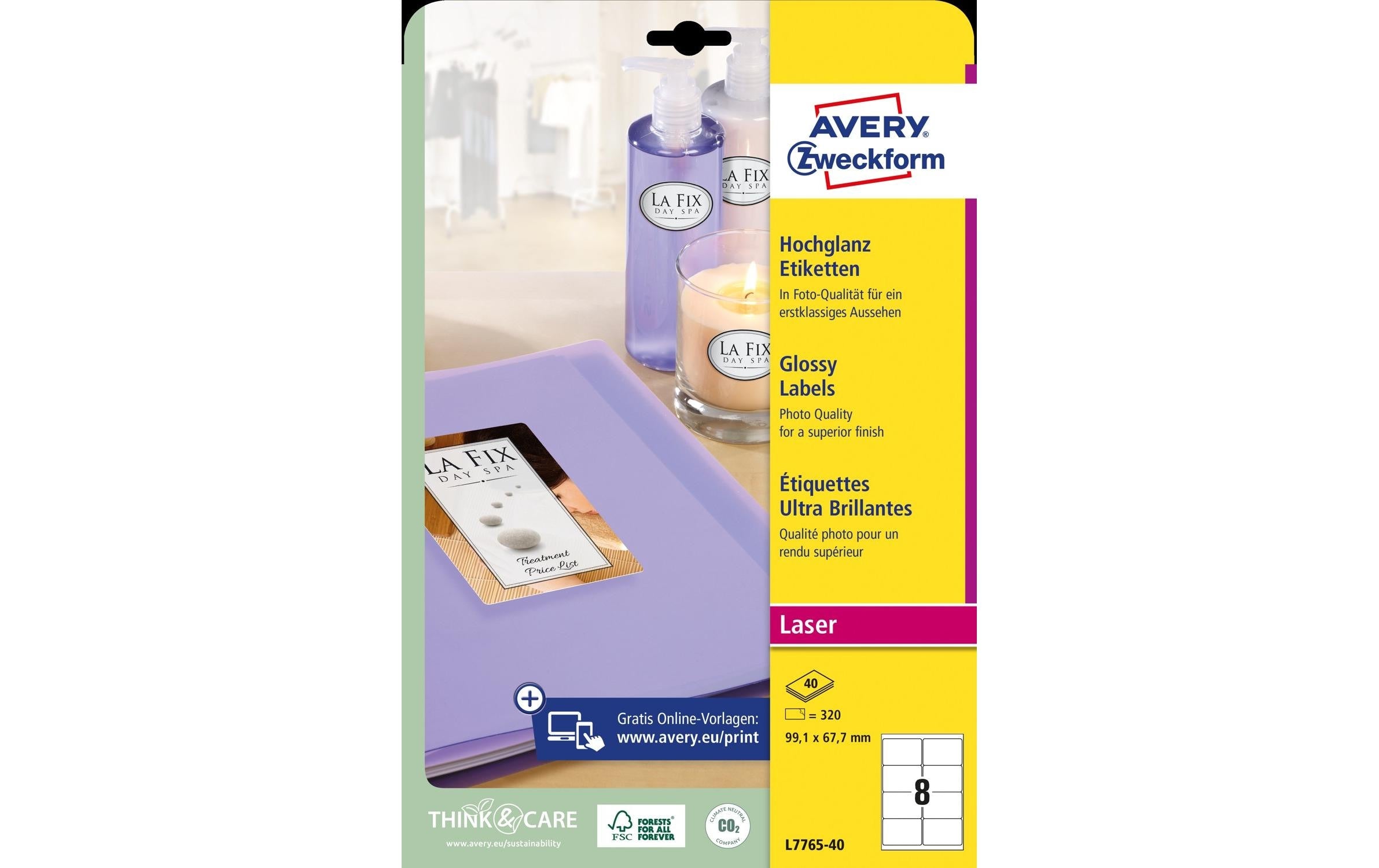 Avery Zweckform Fotoetiketten L7765-40 99.1 x 67.7 mm