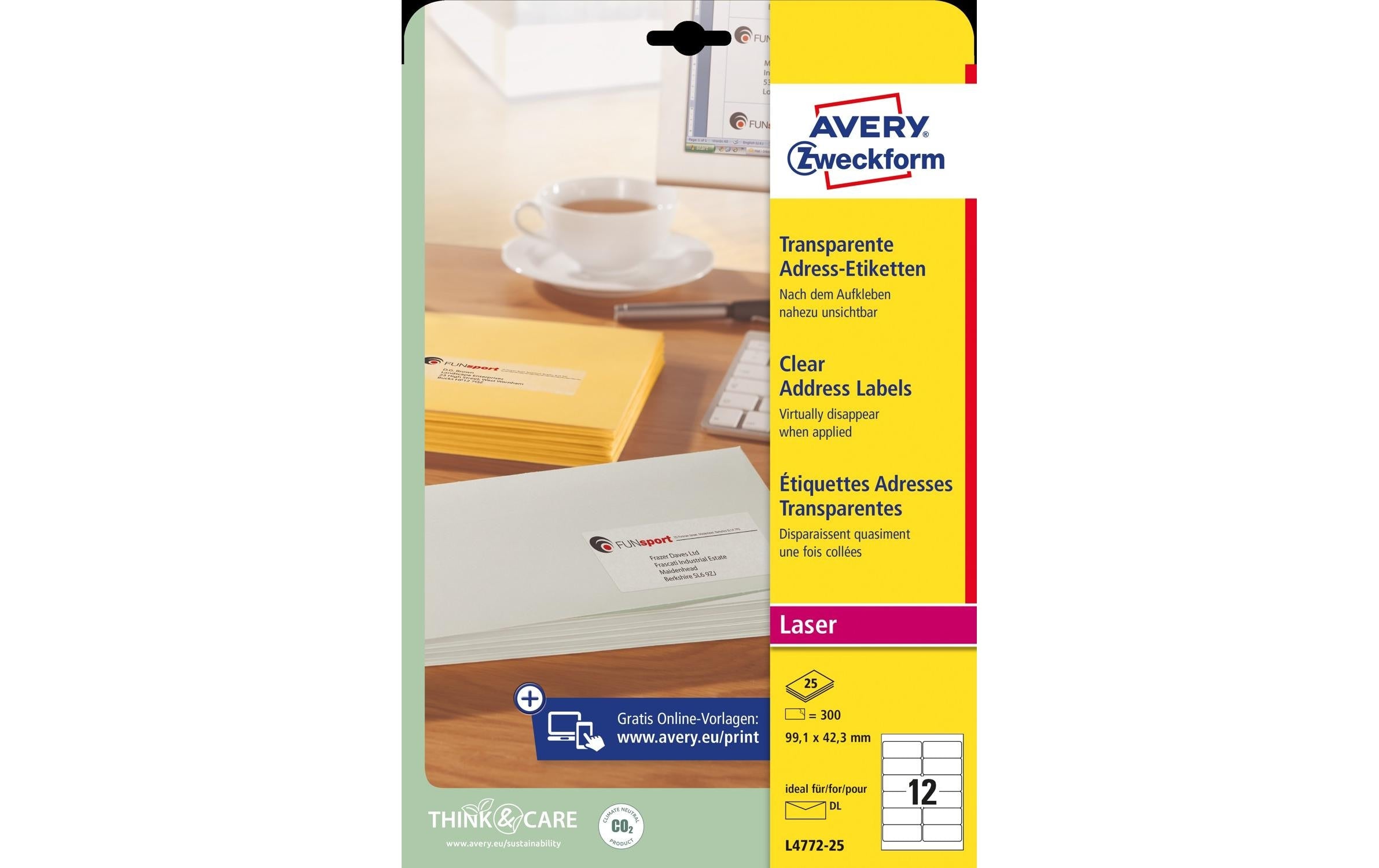 Avery Zweckform Versand-Etiketten L4772 99.1 x 42.3 mm