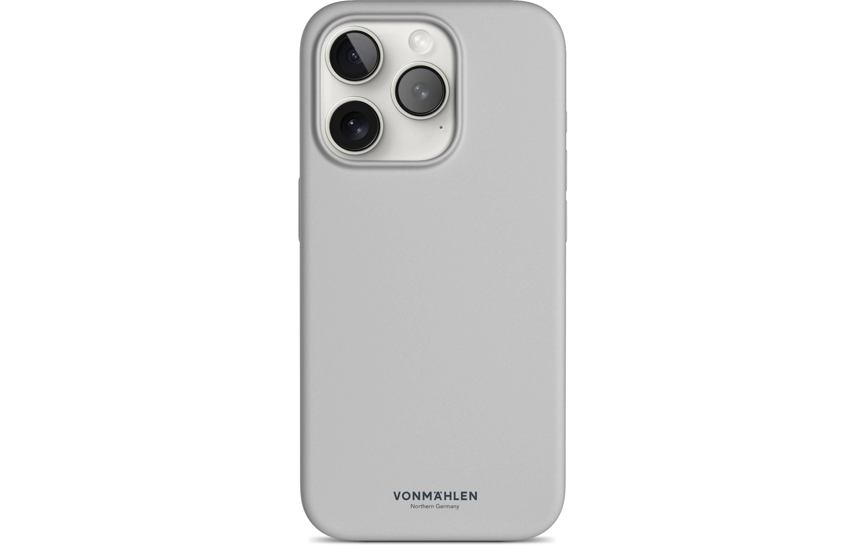 Vonmählen Back Cover Eco Silicone iPhone 15 Pro Max Light Gray