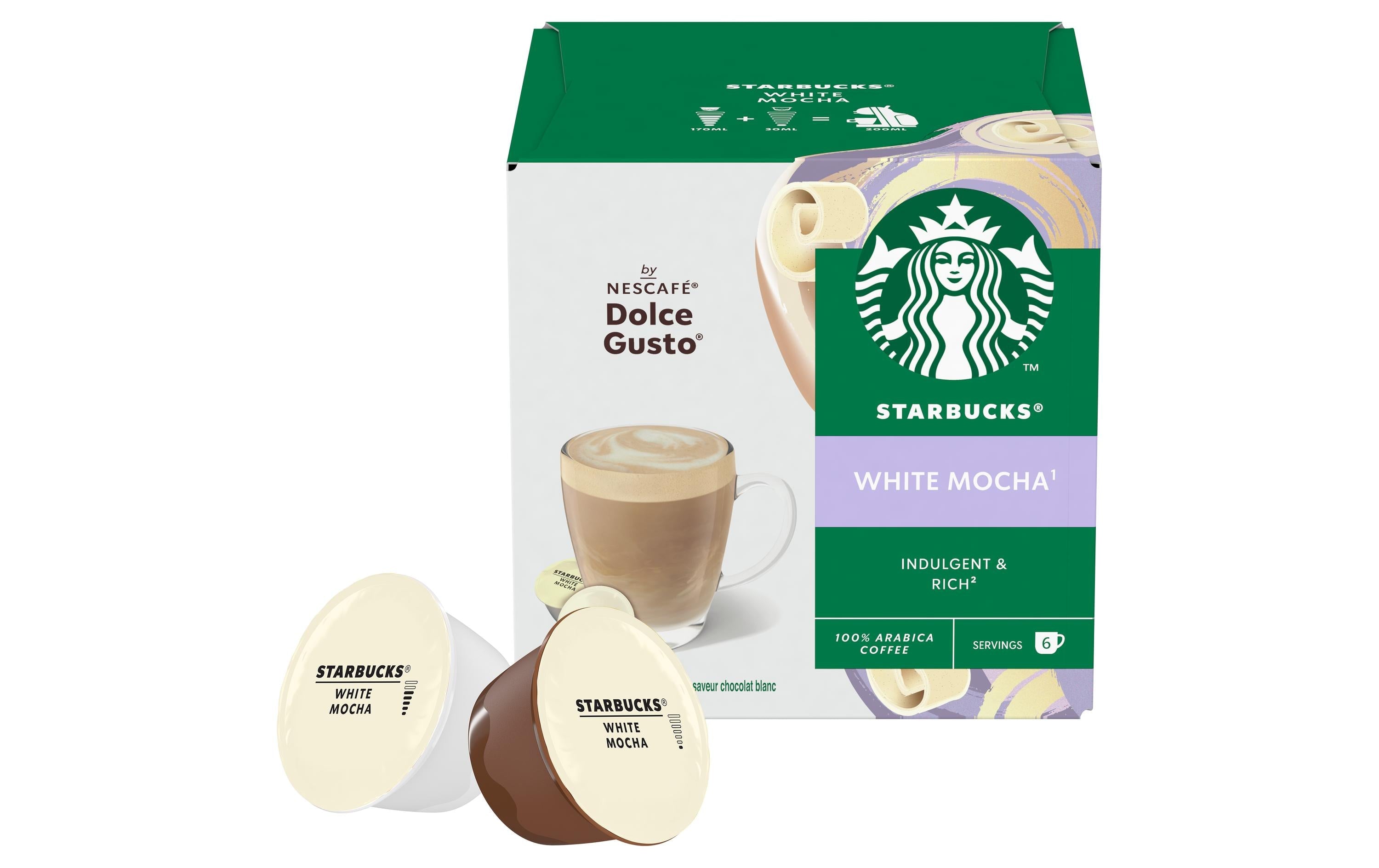 Starbucks Kaffeekapseln White Mocha by Nescafé Dolce Gusto 6 Portionen