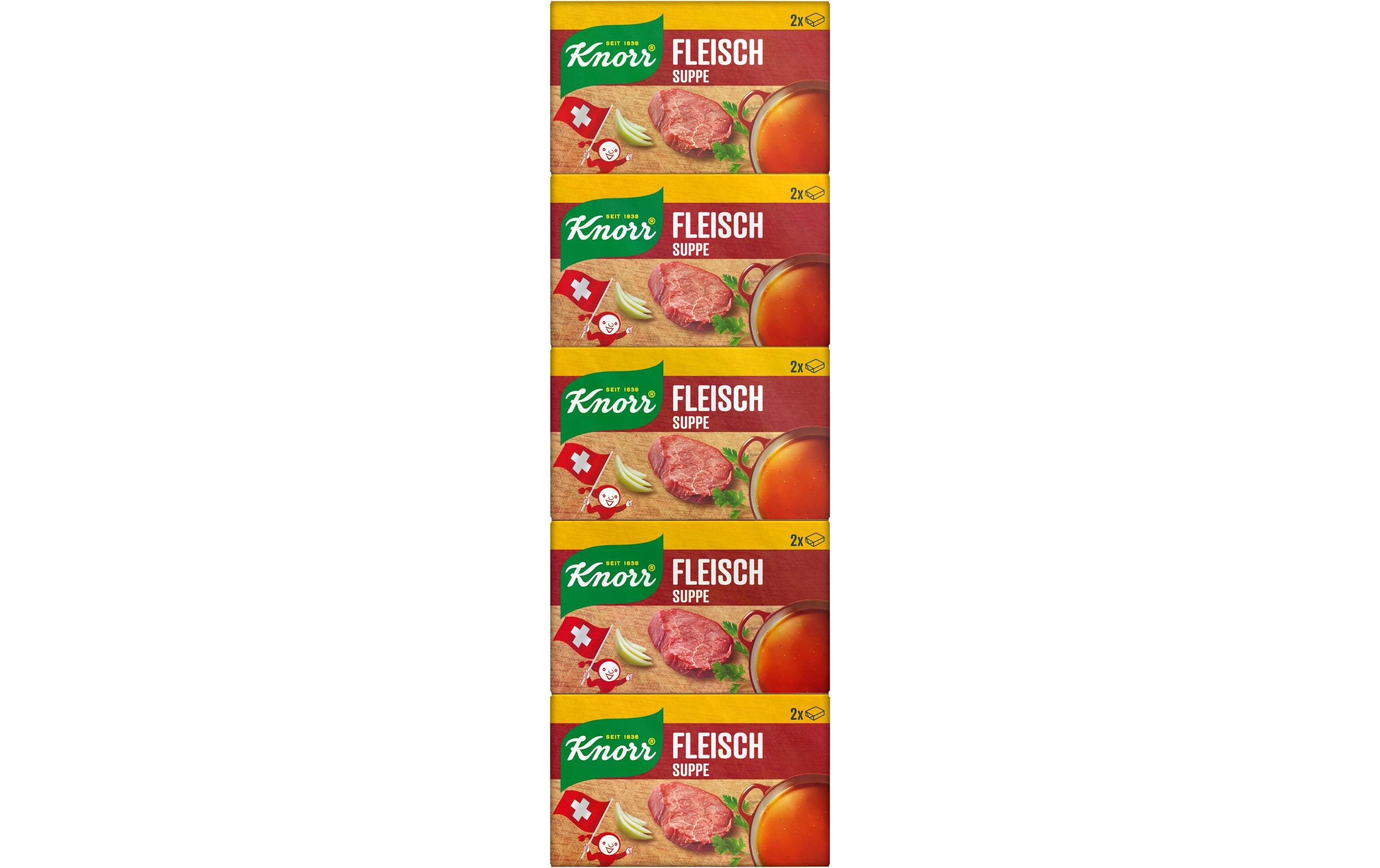 Knorr Bouillon Fleisch Suppe Stange 5 x 2 Würfel