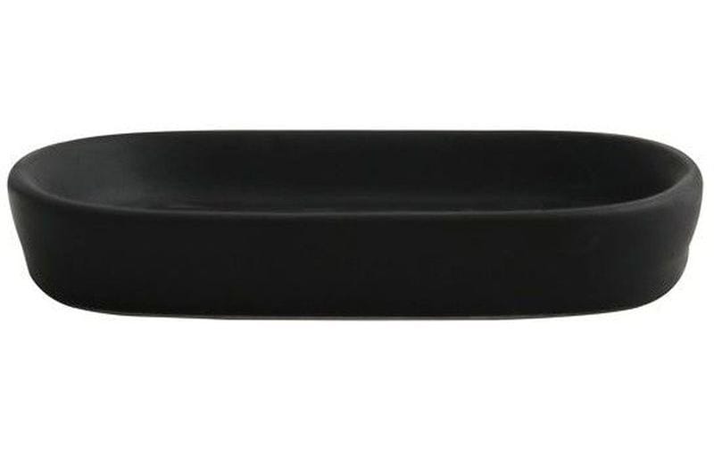 MSV Seifenschale Maonie 9 x 13.9 x 2.4 cm, Schwarz matt