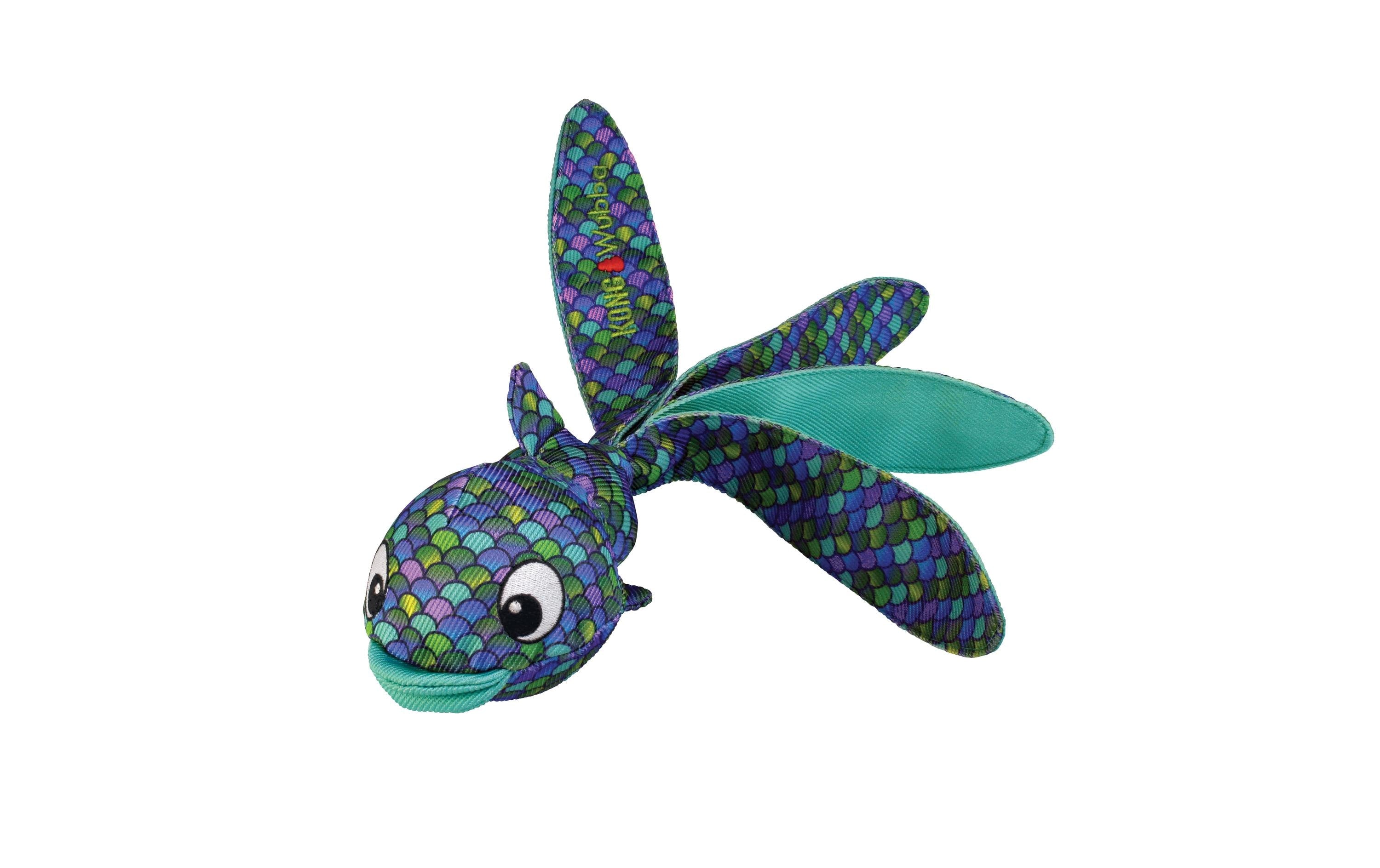 Kong Hunde-Spielzeug Wubba Finz Fisch L, blau