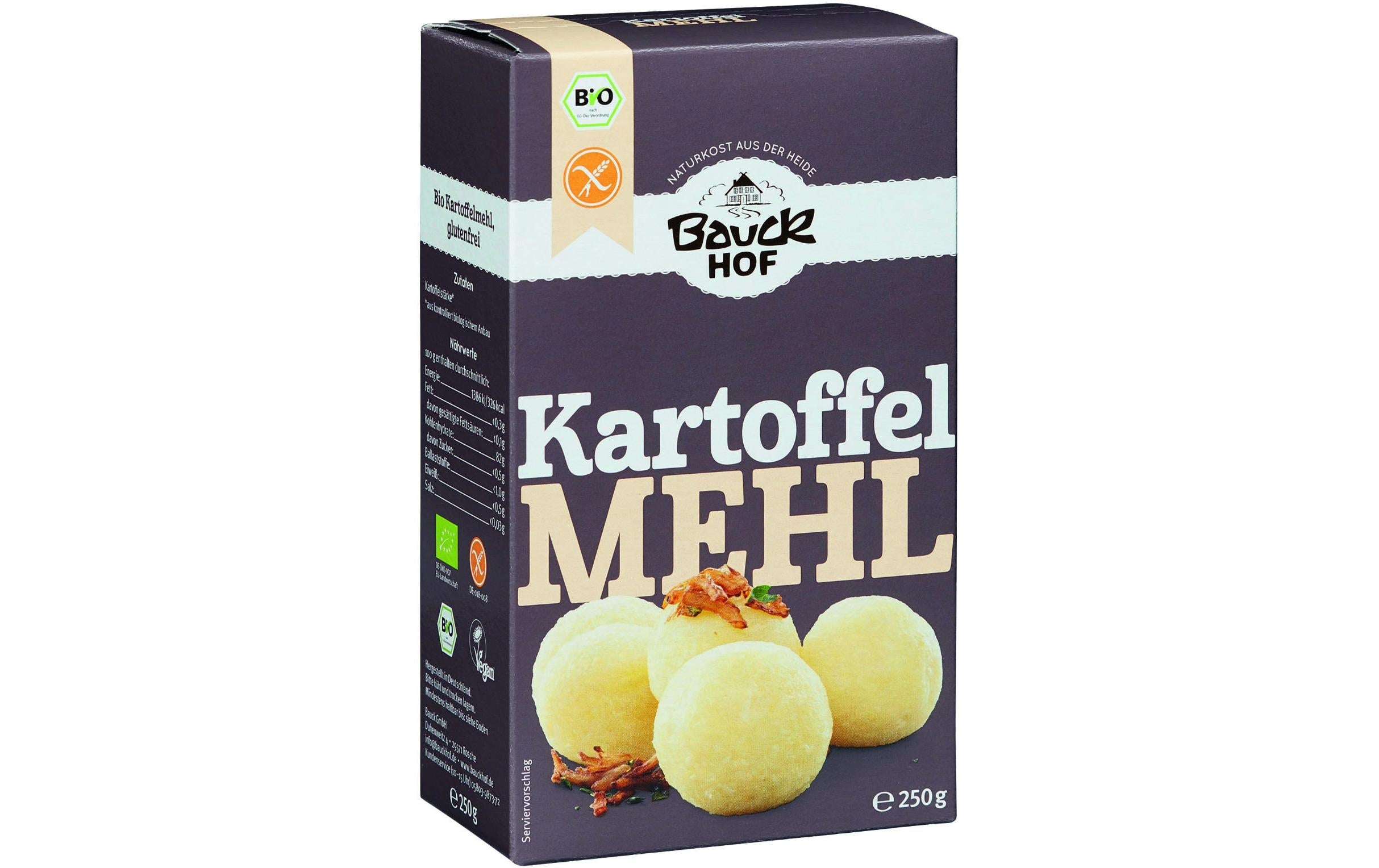 Bauck Mühle Bio  Kartoffelmehl Stärke glutenfrei 250 g