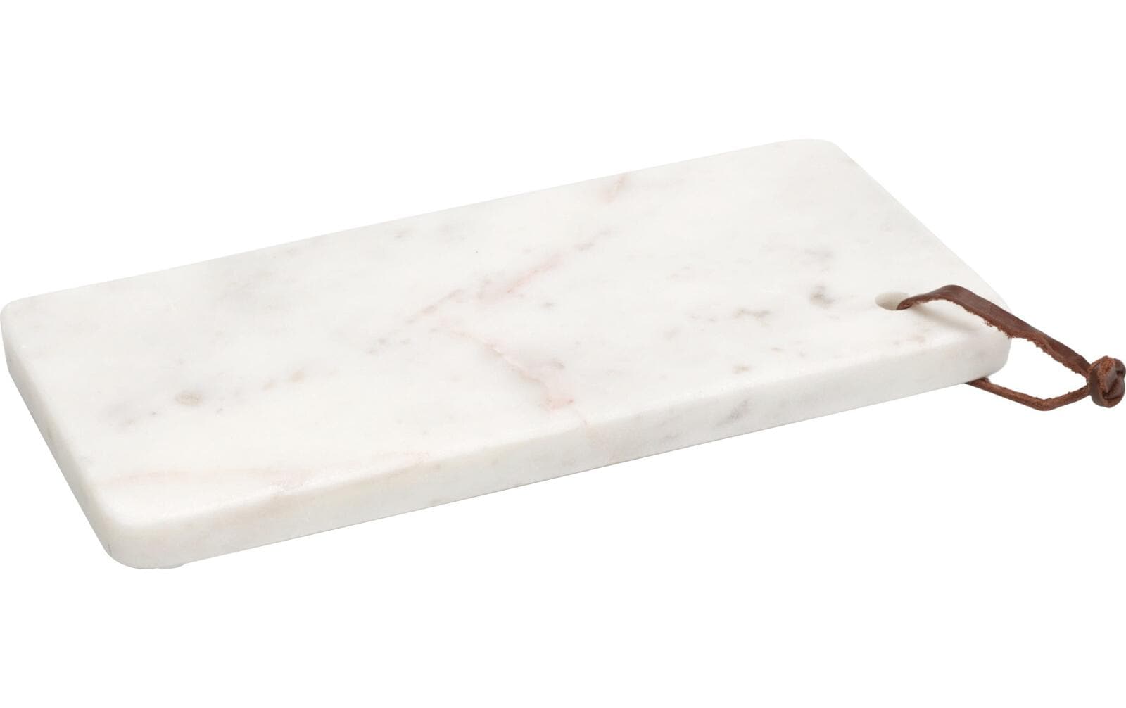 FURBER Servierplatte Marmor Weiss, 25 x 12 cm