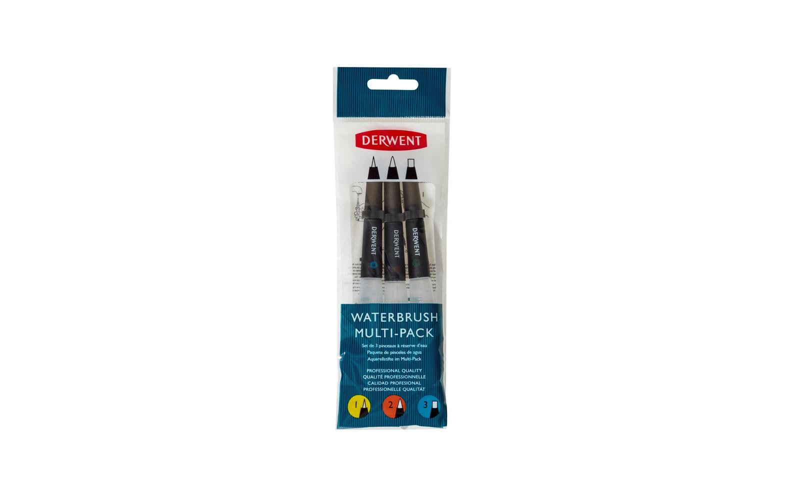 Derwent Wassertankpinsel für Aquarellmalerei, 3-teilig