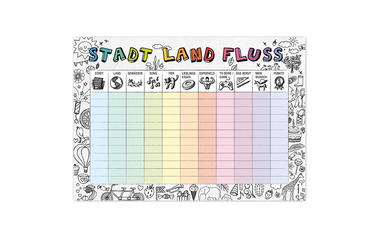 Trendform Tischset Stadt-Land-Fluss-Kids 29.7 cm x 42 cm