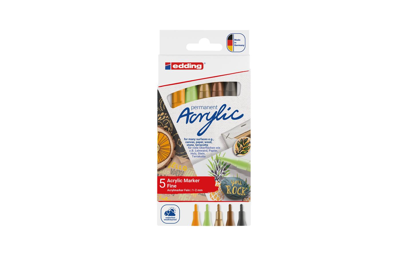 edding Set mit Acrylmalstiften, Feine Spitze