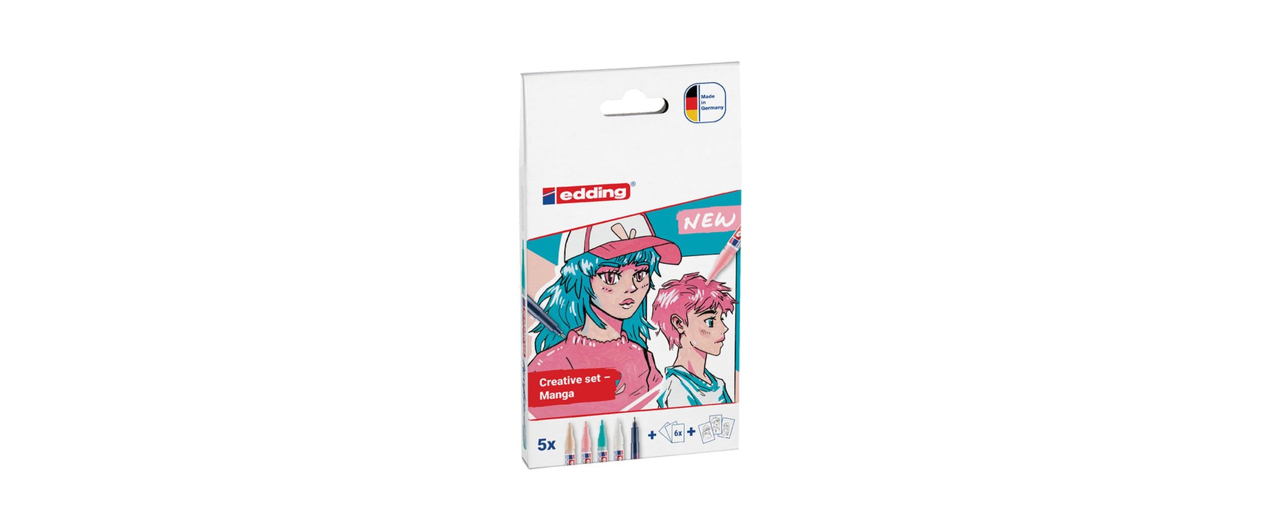 edding Acrylmarker Komplettes Manga Stifte Set Mehrfarbig
