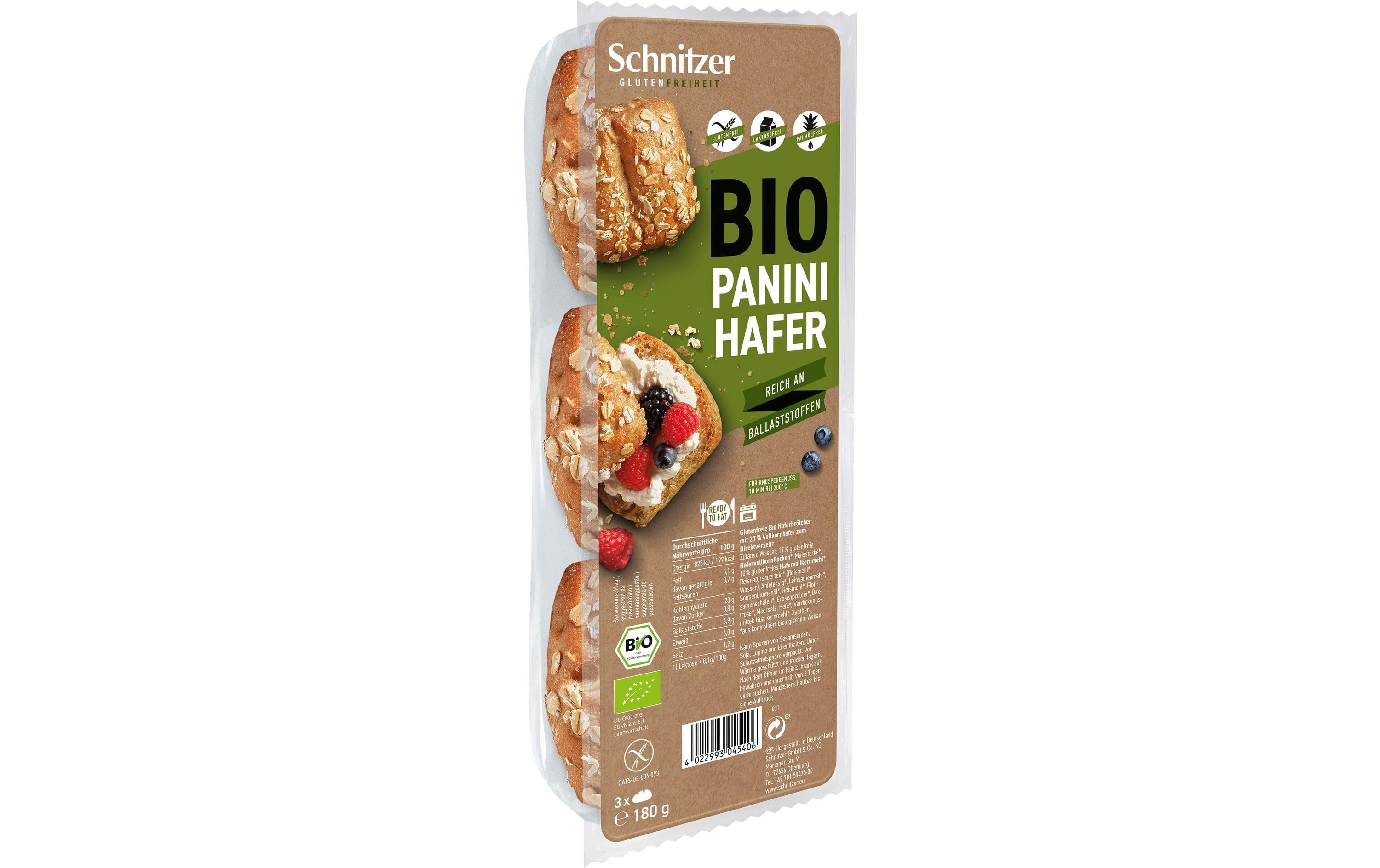 Schnitzer Brot Bio Panini Hafer 180 g