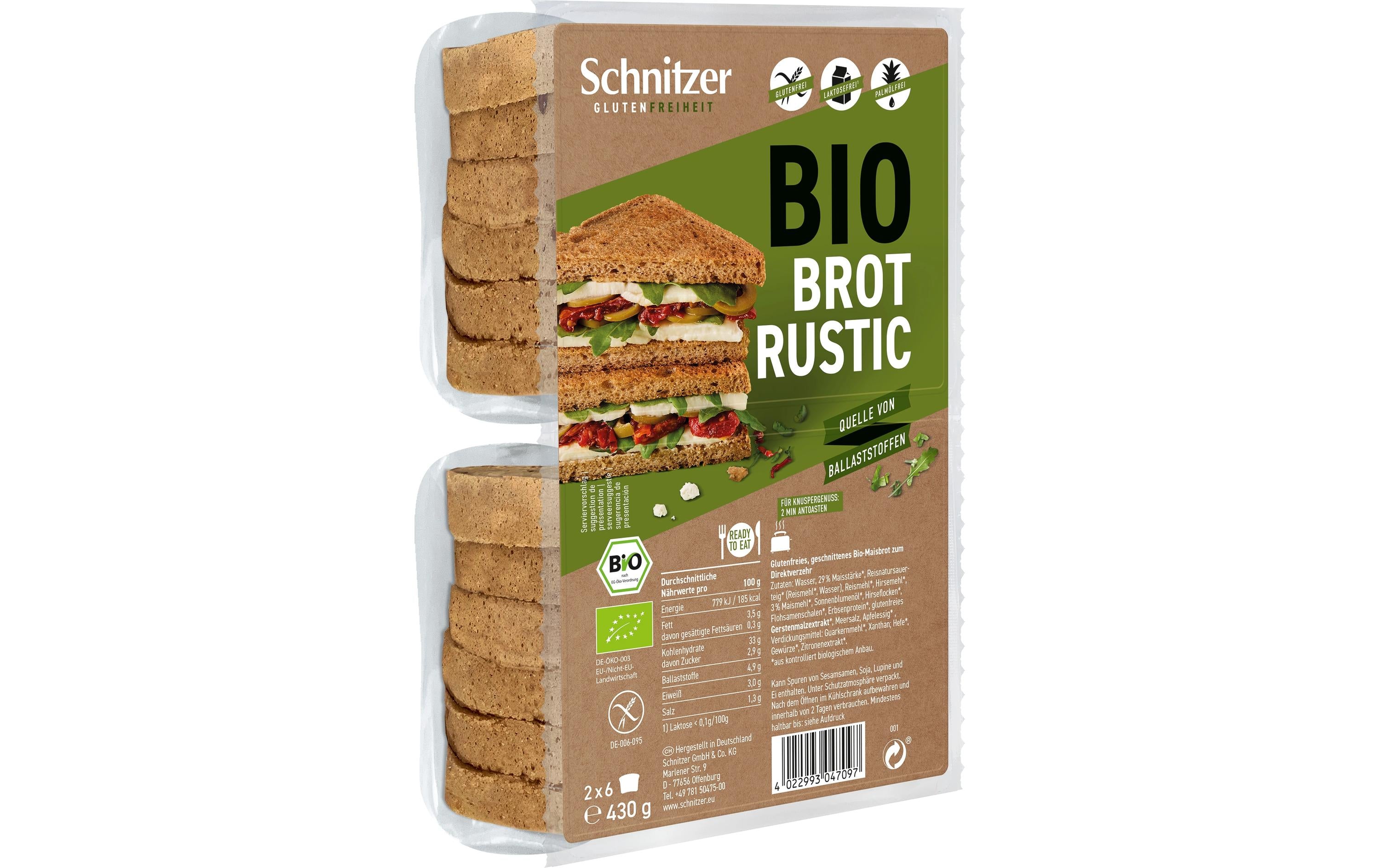 Schnitzer Brot Bio Toastbrot Rustic 430 g