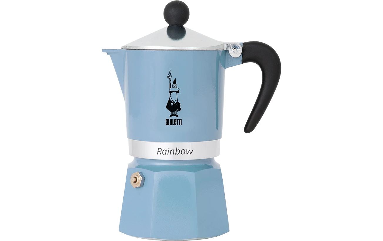 Bialetti Espressokocher Rainbow für 3 Tassen, Blau