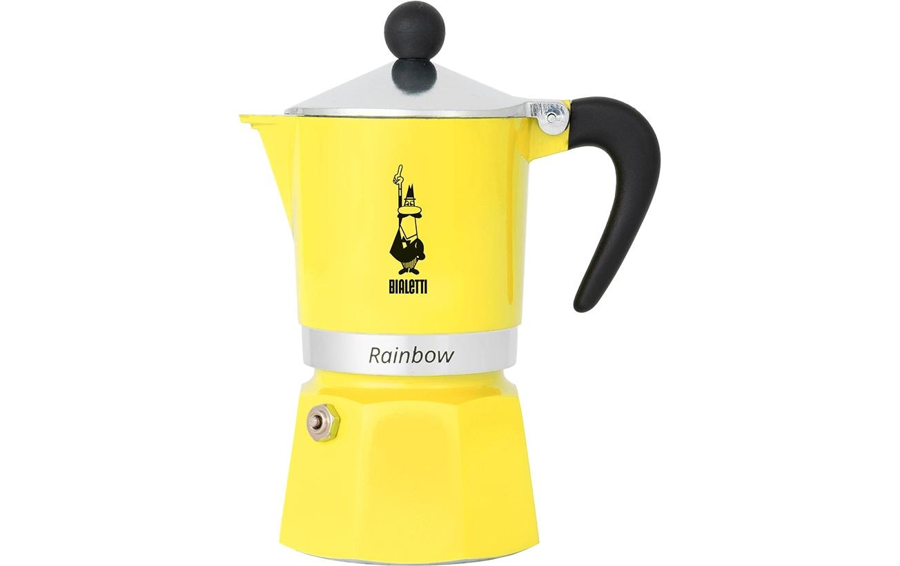 Bialetti Espressokocher Rainbow für 3 Tassen, Gelb