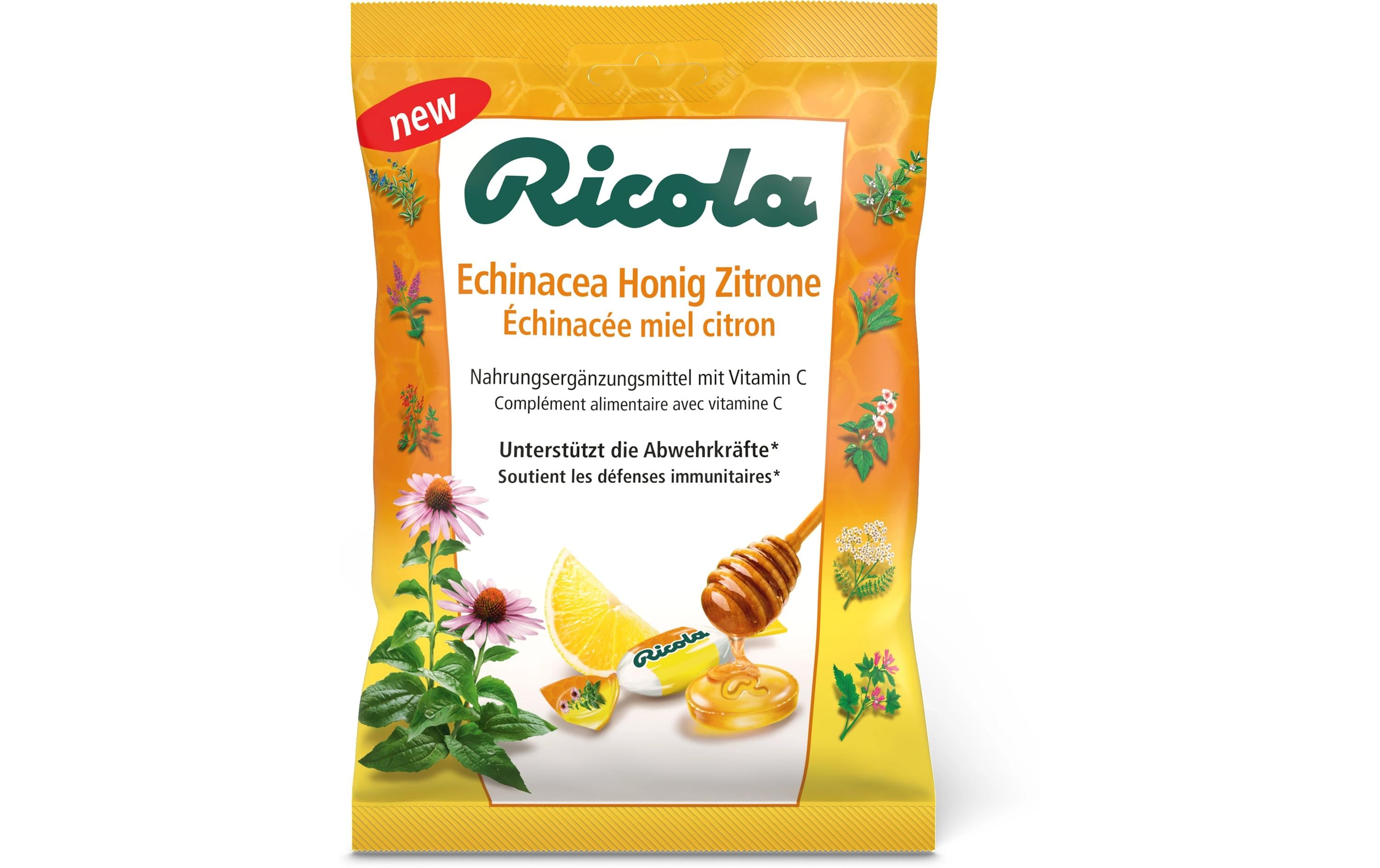 Ricola Bonbons Echinacea Honig Zitrone 75 g