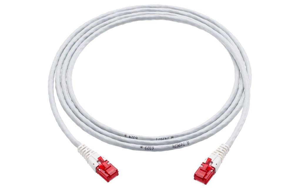 R&M Patchkabel Cat 6, U/UTP, 15 m, Grau