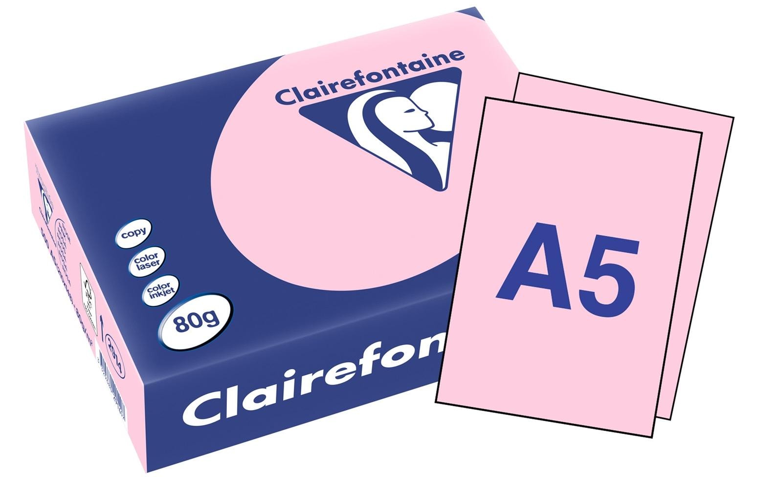 Clairefontaine Kopierpapier Trophée A5, Rosa, 80 gm2, 500 Blatt