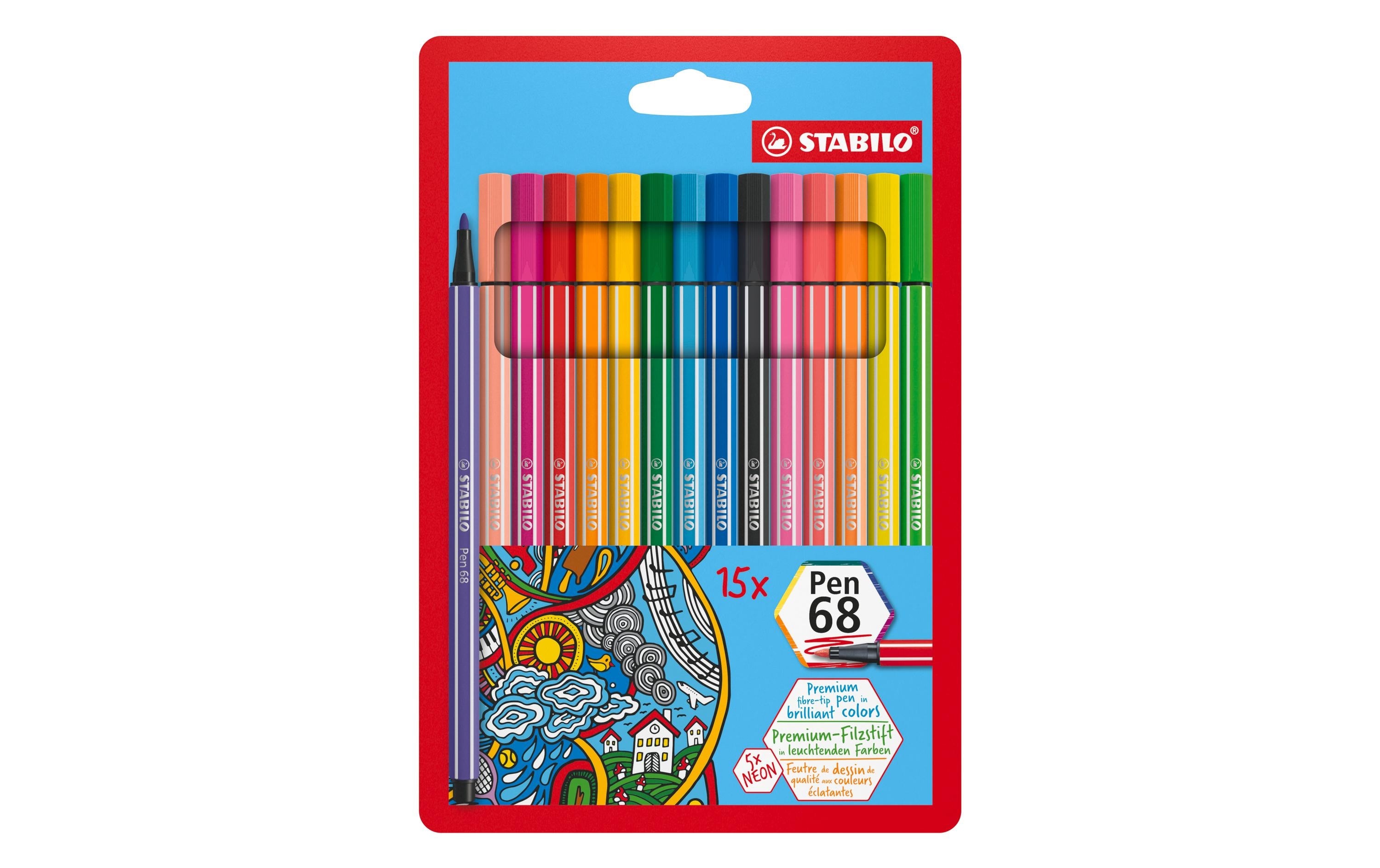 STABILO Fasermaler Pen 68 15 Stück