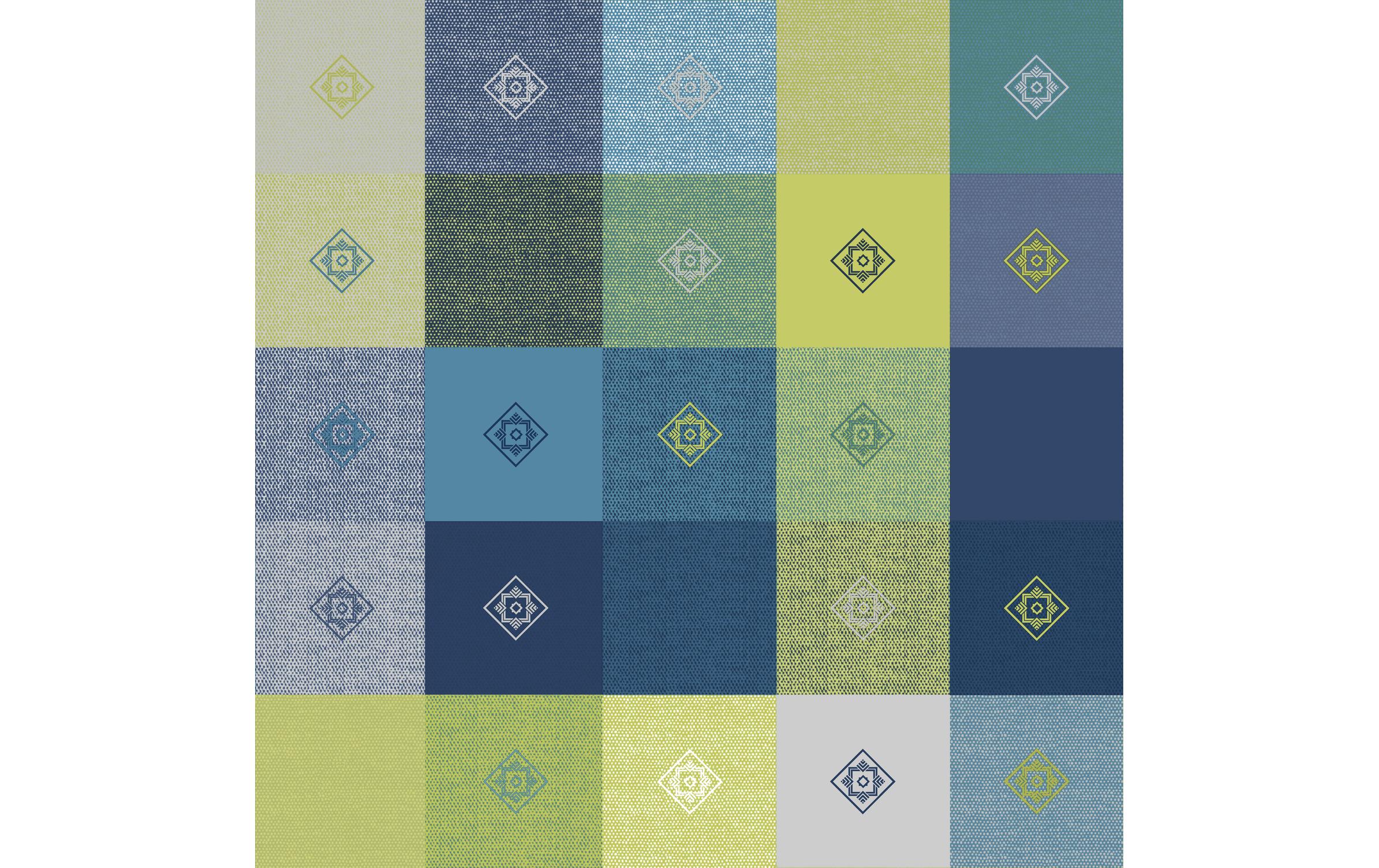 d-c-fix Tischdecke Manhattan Victor 130 cm x 1.6 m, Blau