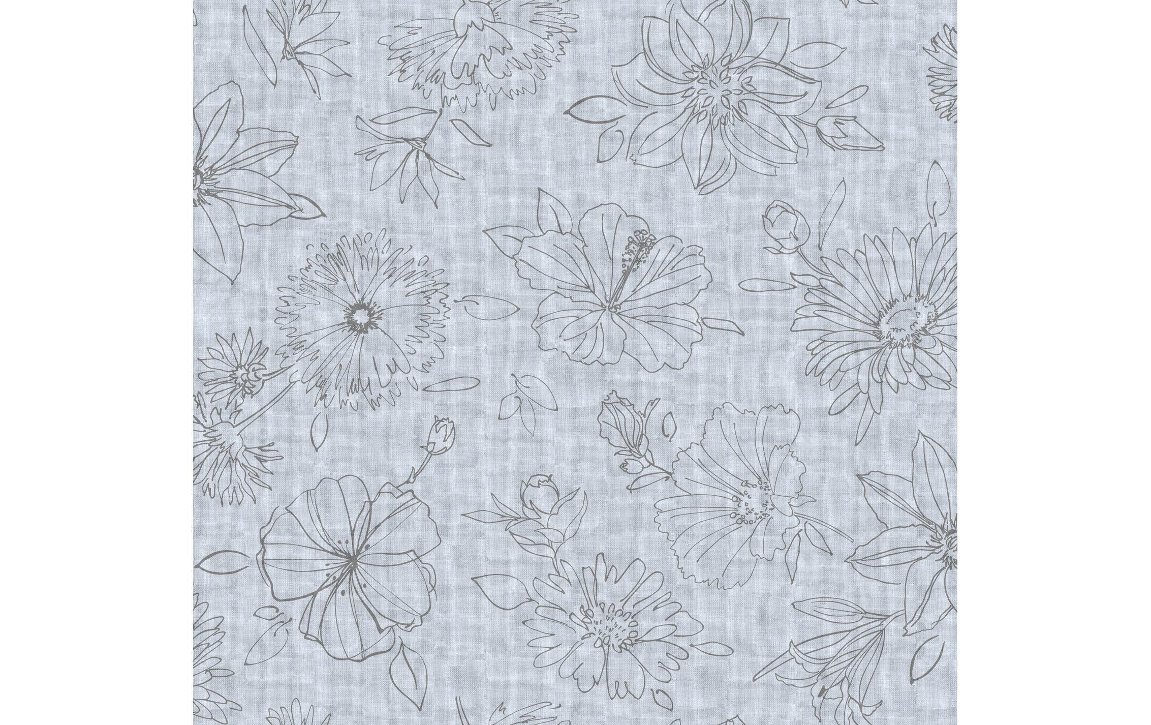 d-c-fix Tischdecke Manhattan Palmas 130 cm x 1.6 m, Grau