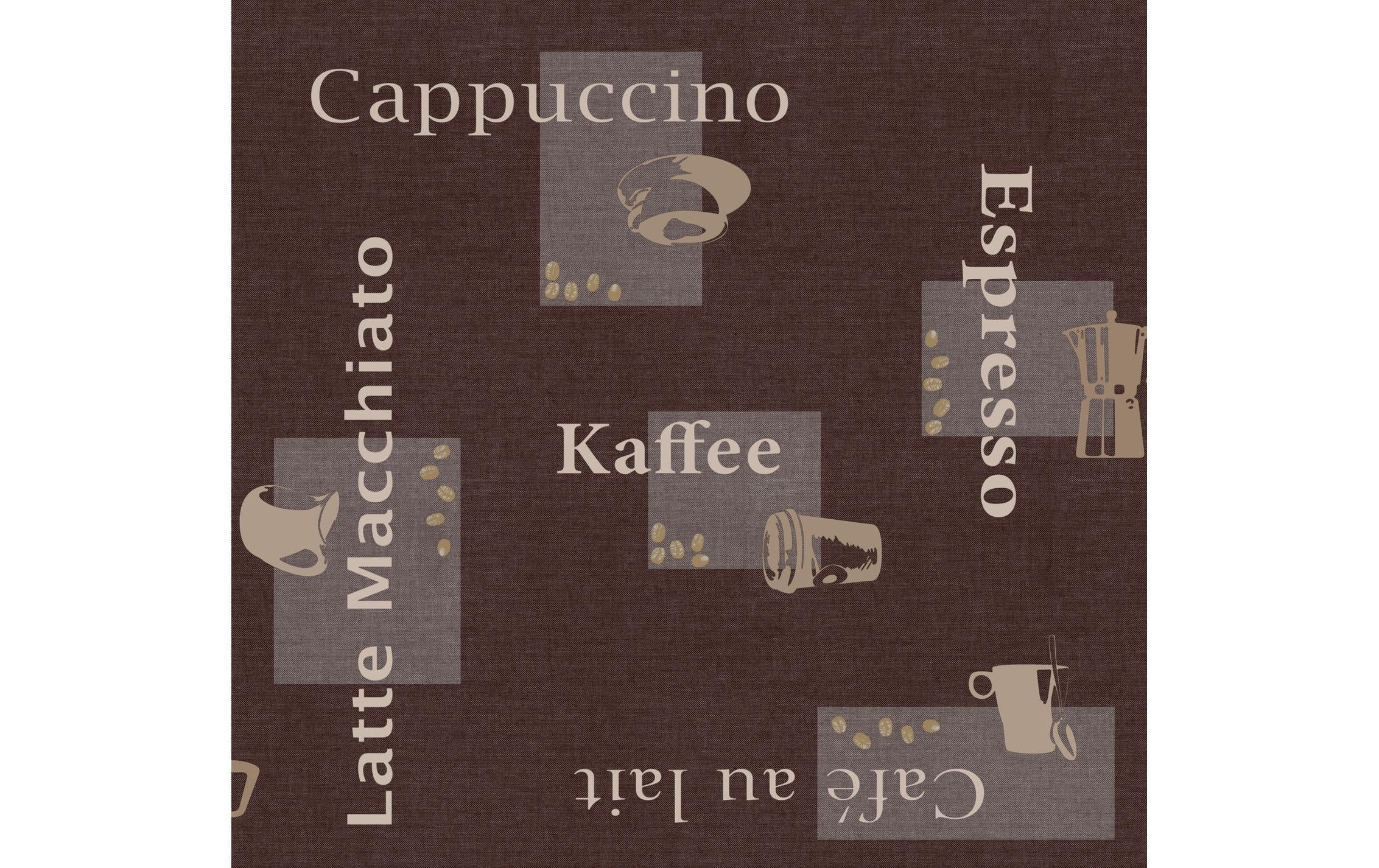 d-c-fix Tischdecke Manhattan Cappuccino 130 cm x 1.6 m, Schokolade