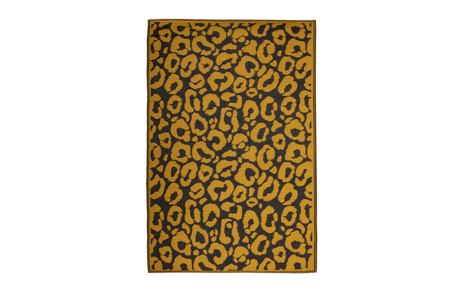 Esschert Design Teppich Outdoor Leopard, 150 x 242 cm