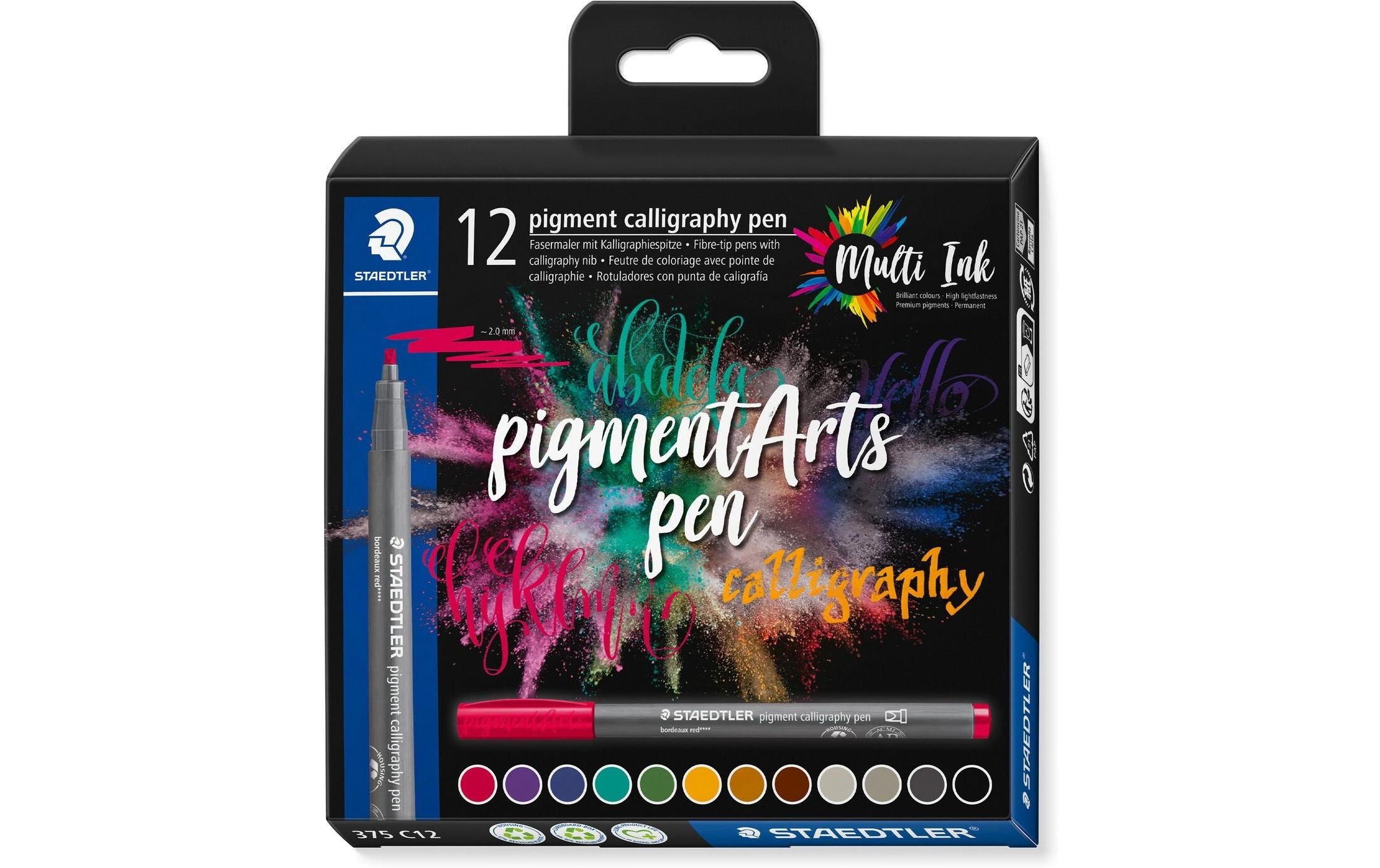 Staedtler Fasermaler Pigment Arts Brush Pen Calligraphy