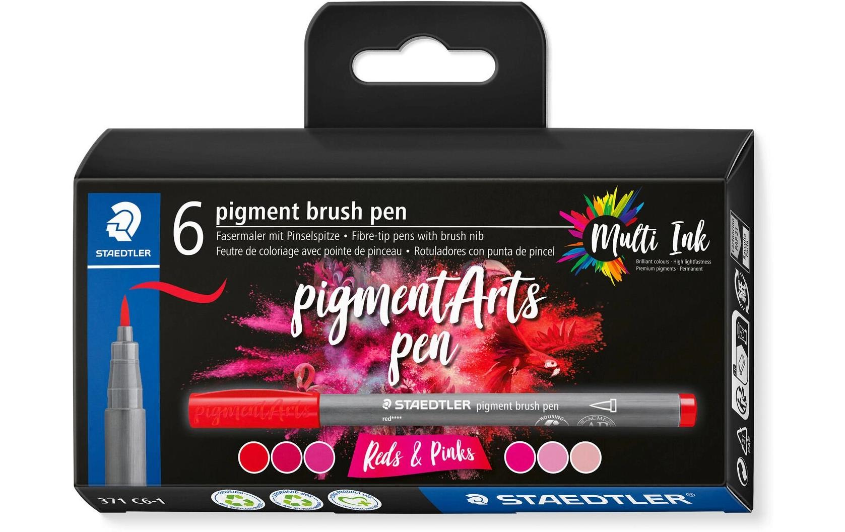 Staedtler Fasermaler Pigment Arts Brush Pen Reds & Pinks