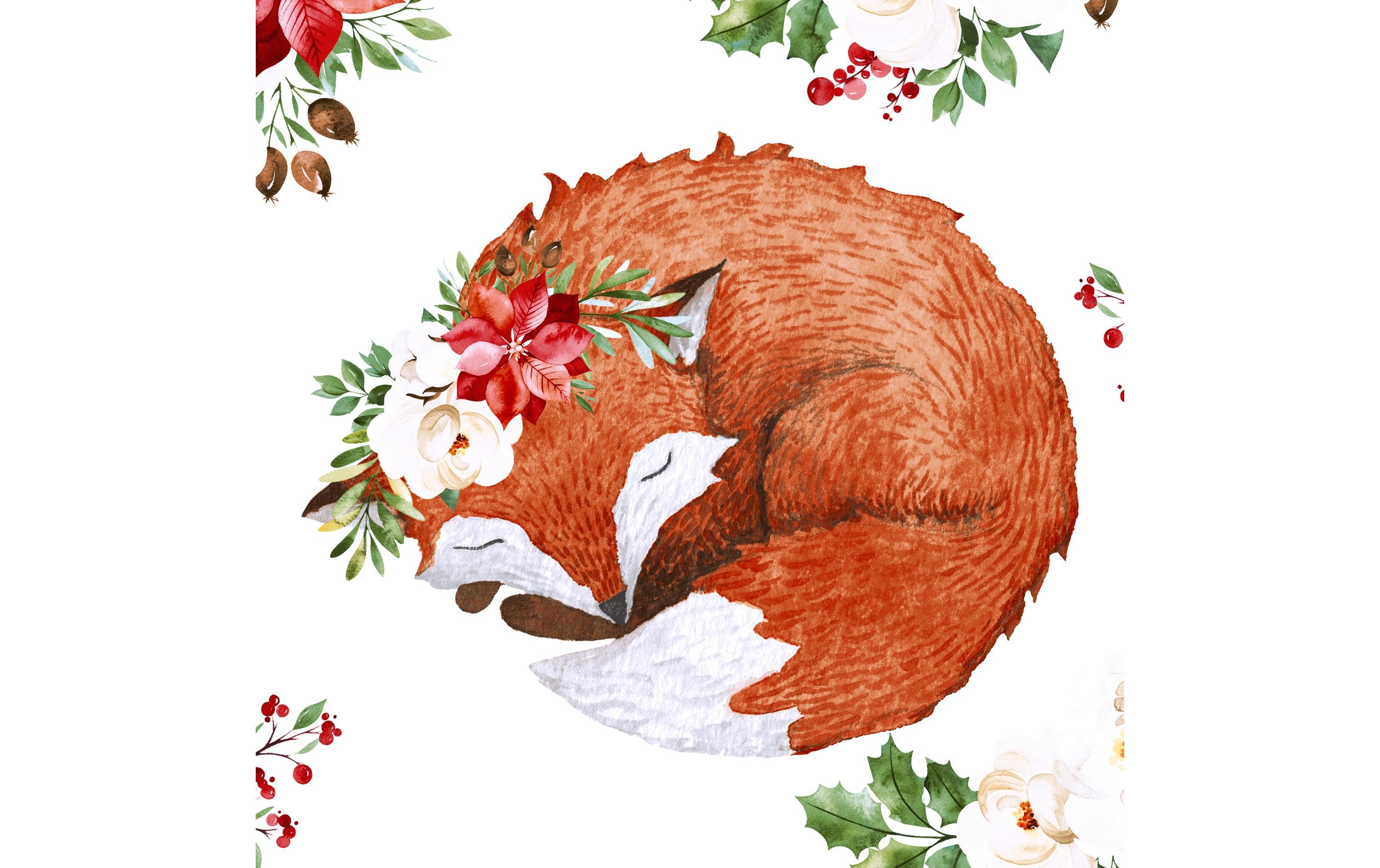 Paper + Design Papierservietten Floral fox 33 cm x 33 cm, 20 Stück