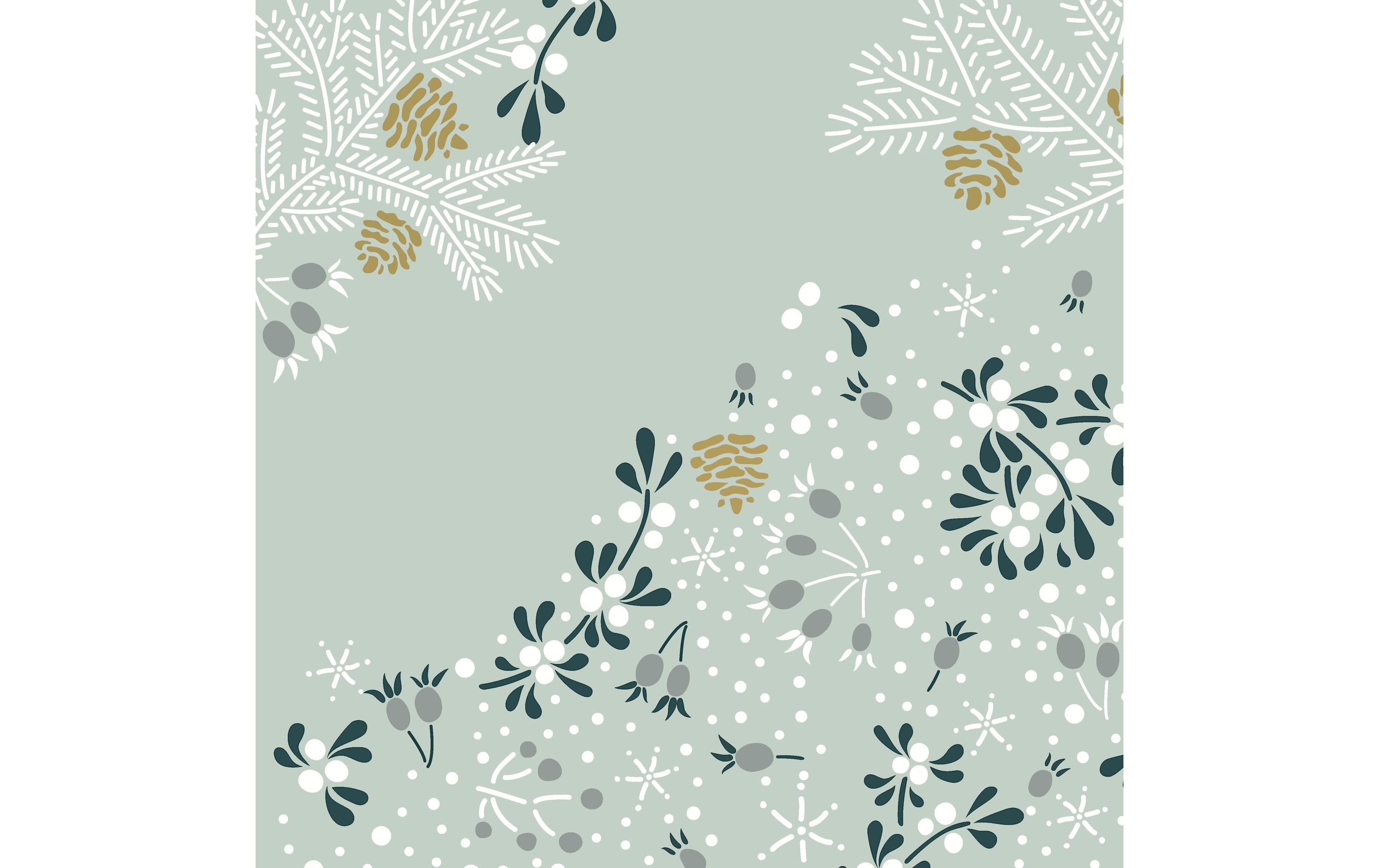 Paper + Design Papierservietten Frosty floral 24 cm x 24 cm, 20 Stück
