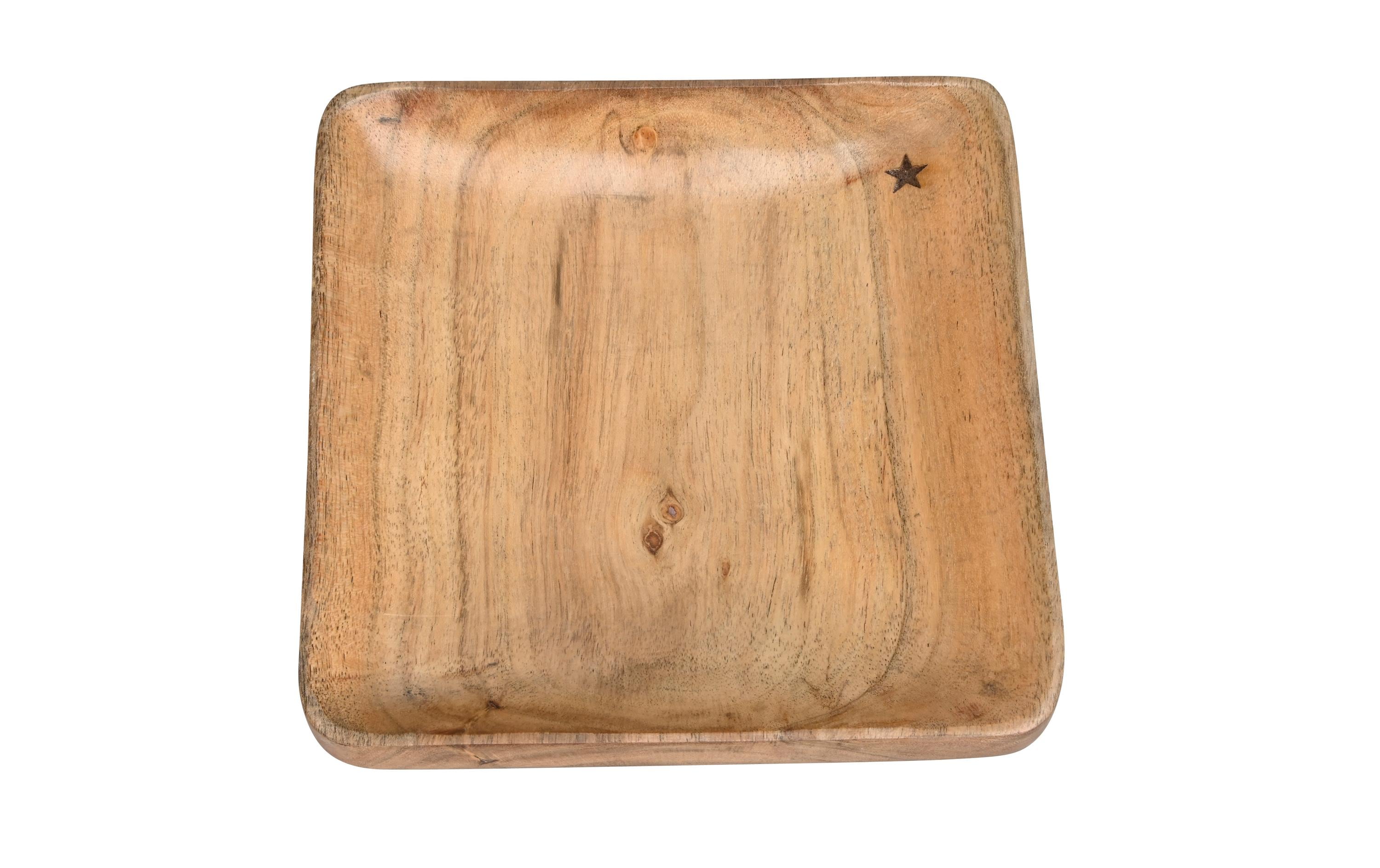 COCON Serviertablett 20 x 20 x 3 cm, Braun
