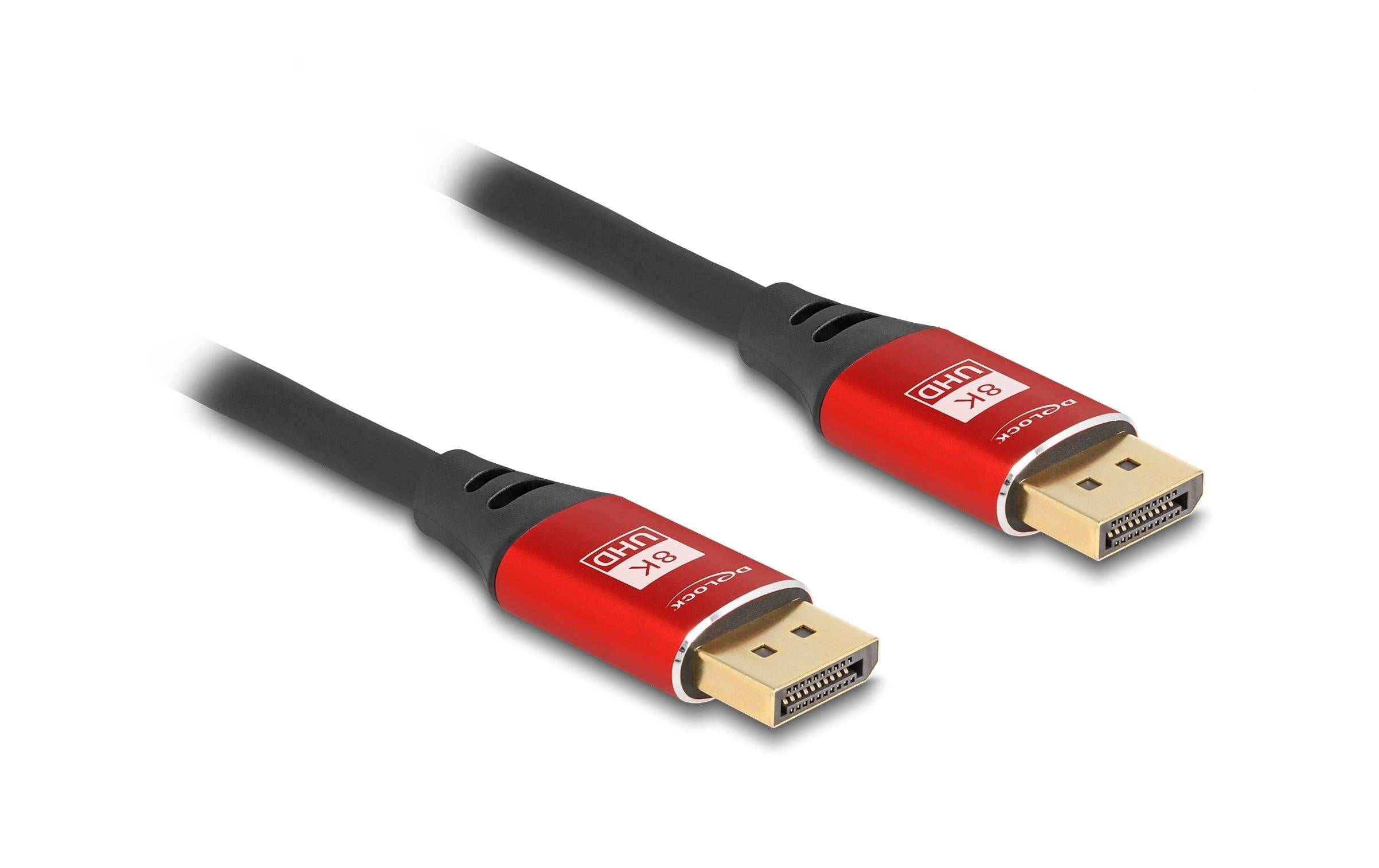 Delock Kabel 8K 60 Hz DisplayPort - DisplayPort, 3 m, Rot
