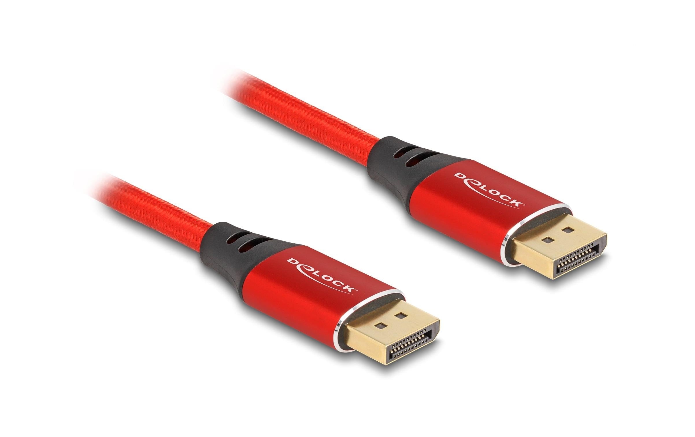 Delock Kabel 16K 60 Hz DisplayPort - DisplayPort, 2 m, Rot