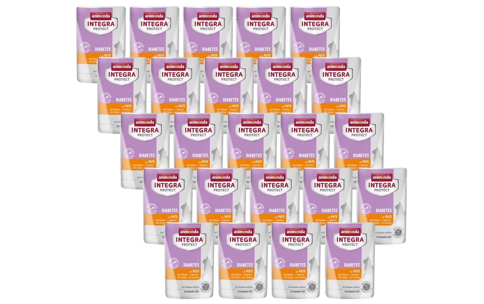 Animonda Integra Protect Nassfutter Diabetes Pute, 24 x 85g