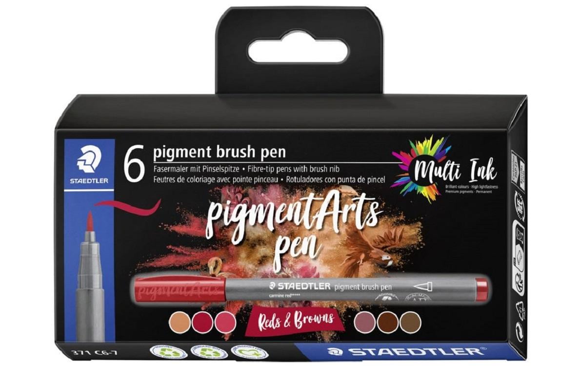 Staedtler Fasermaler Pigment Arts Brush Pen Reds & Browns