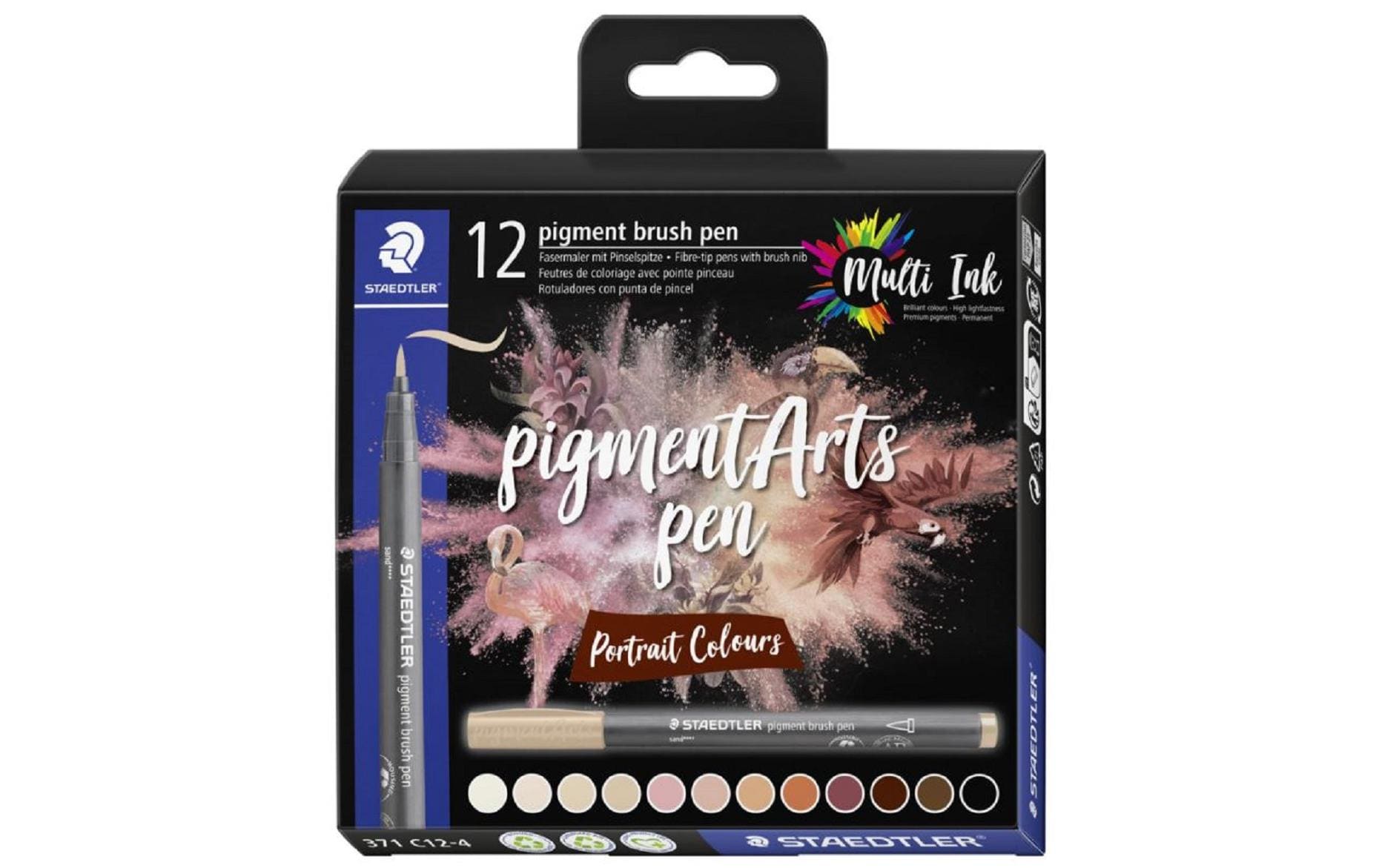 Staedtler Fasermaler Pigment Arts Brush Pen Portrait Colours