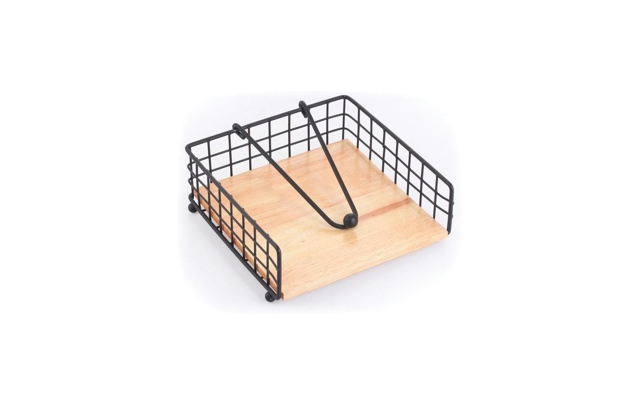 MSV Serviettenhalter Nature/Schwarz
