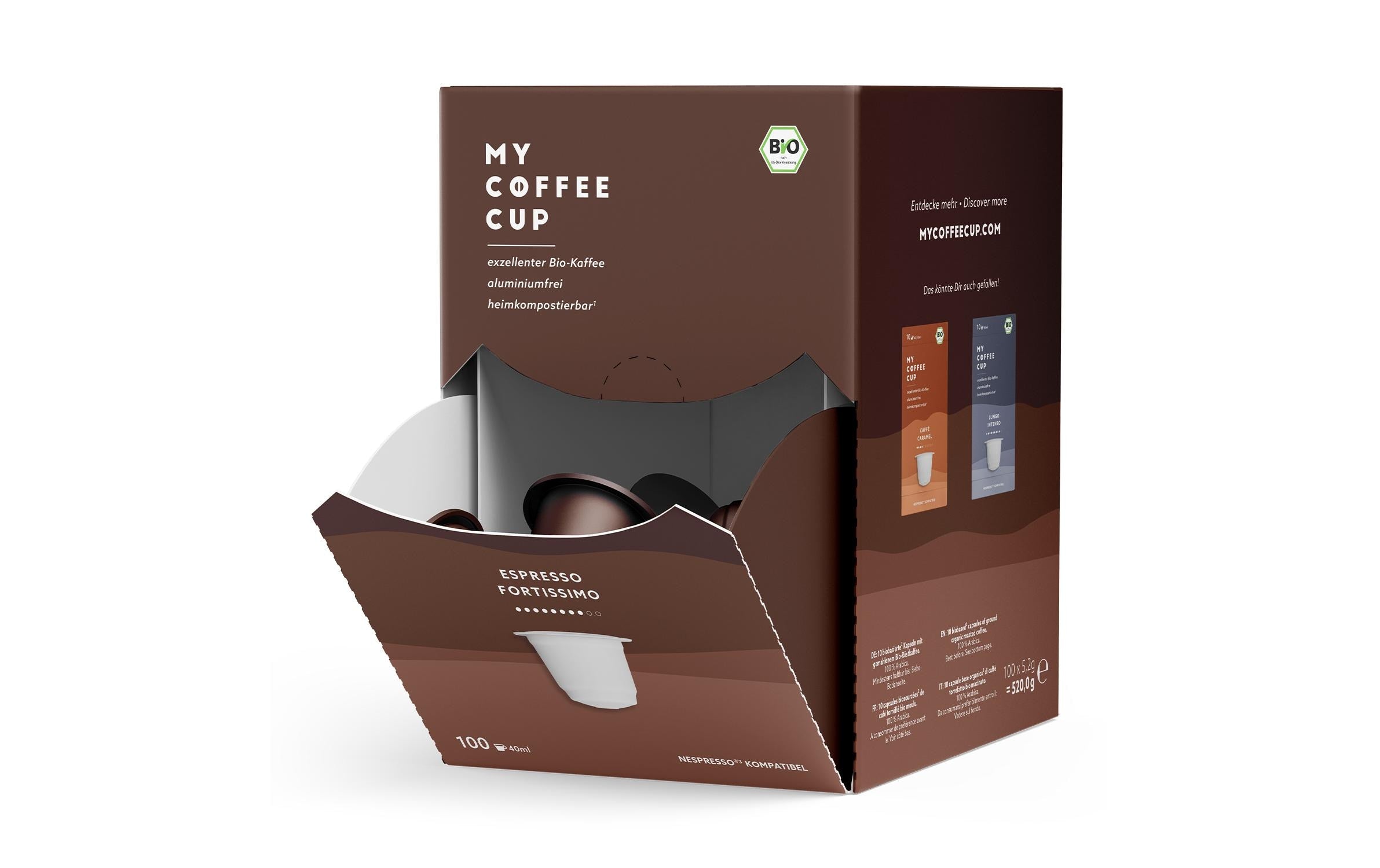 My-CoffeeCup Kaffeekapseln Mega Box Bio Espresso Fortissimo 100 Stück