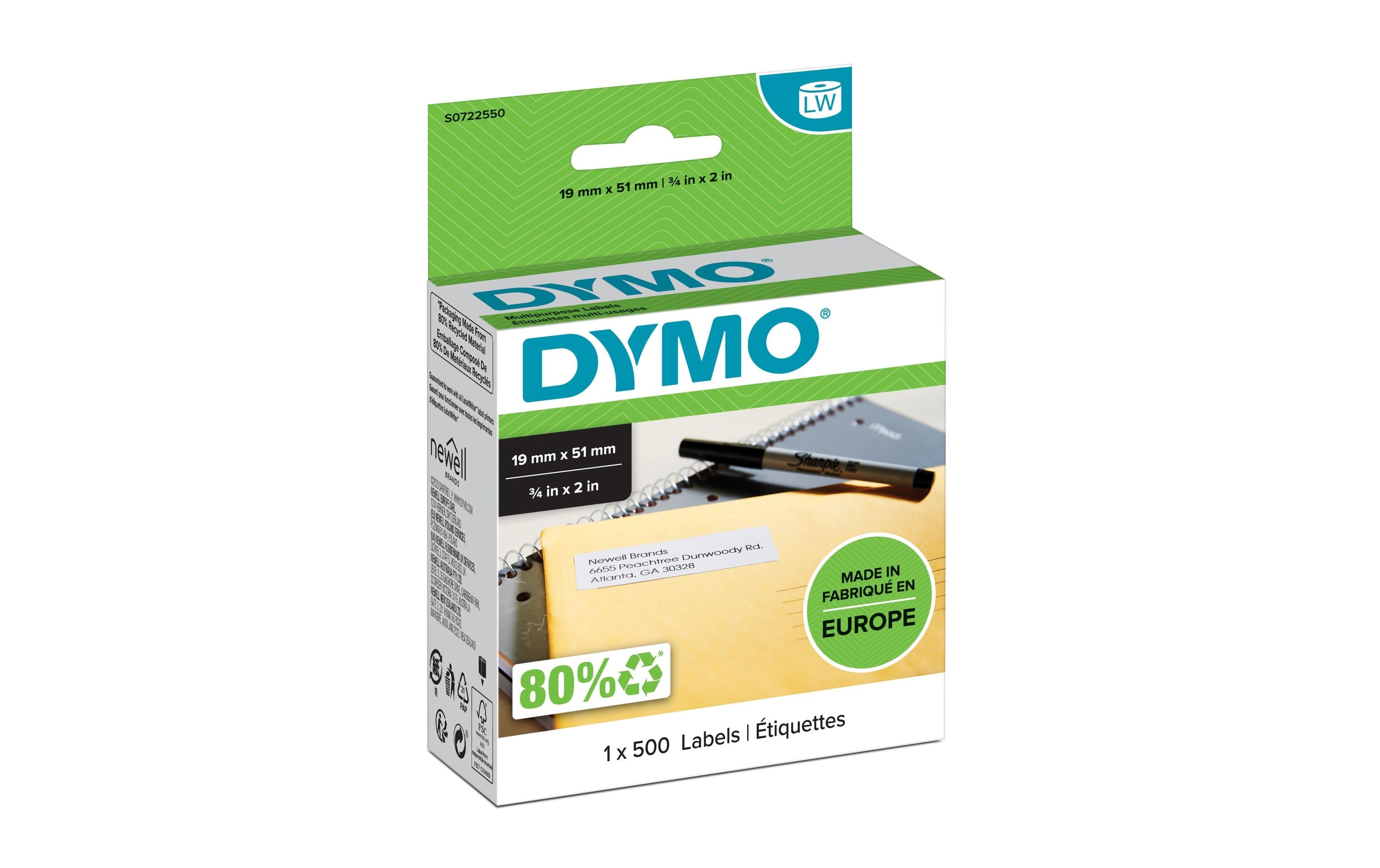DYMO Etikettenrolle Thermo Direct 19 x 51 mm