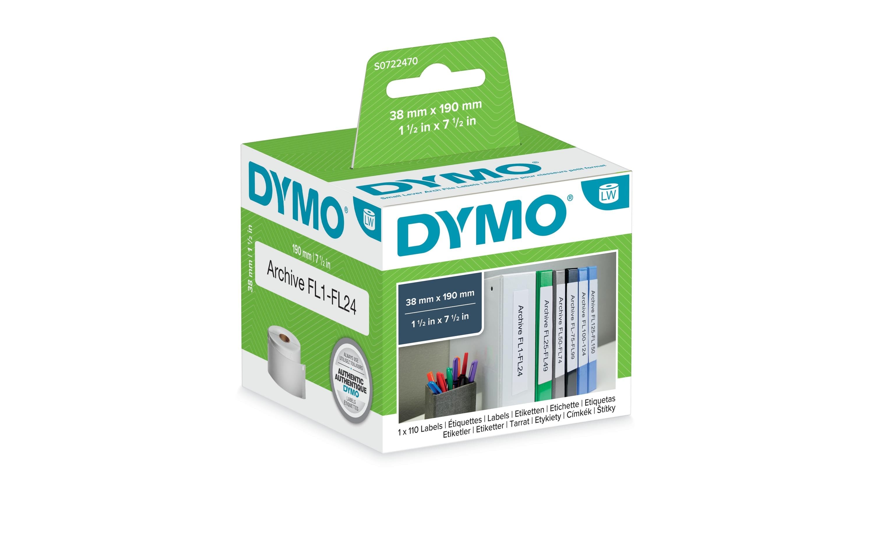 DYMO Etikettenrolle Thermo Direct 38 x 190 mm