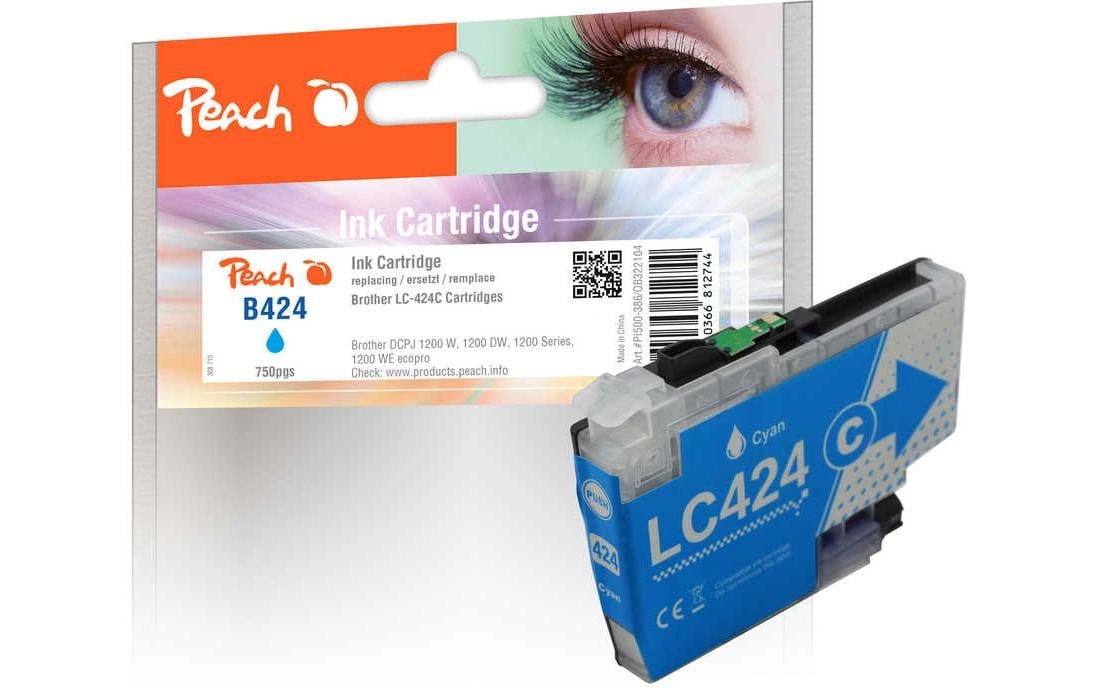 Peach Tinte Brother LC-424C Cyan