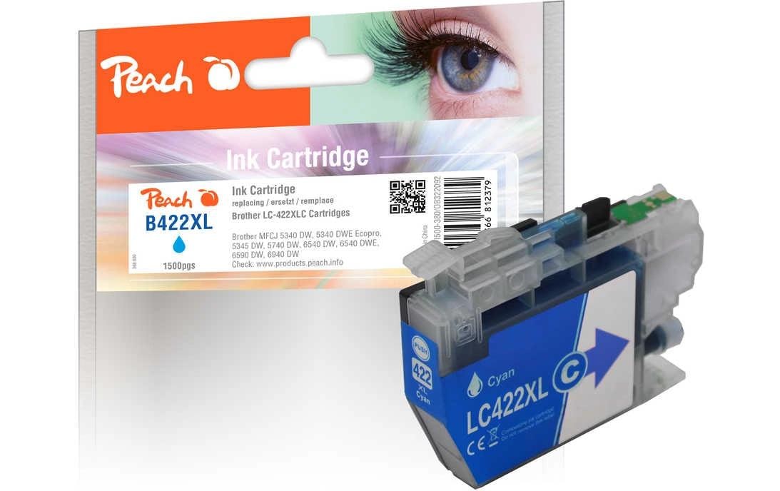 Peach Tinte Brother LC-422XLC Cyan