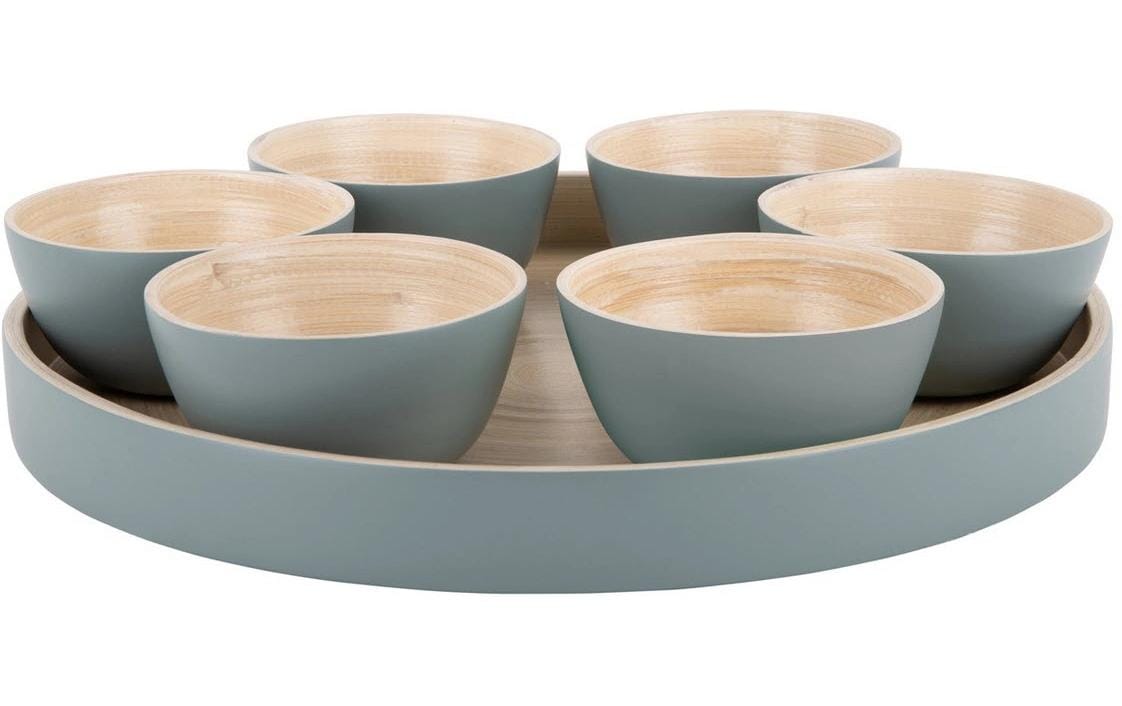 present time Snackschale Puro 32 cm, 7-teilig, Grün